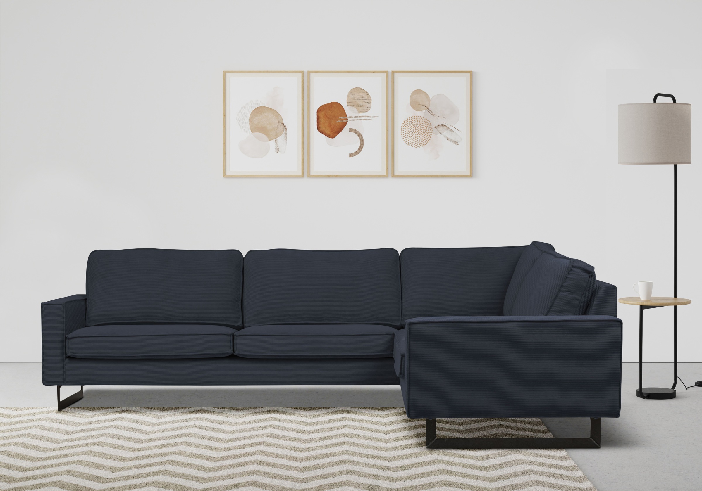 PLACES OF STYLE Ecksofa »Pinto, XXL, 250/290 cm, langer Schenkel, Ottomane« günstig online kaufen