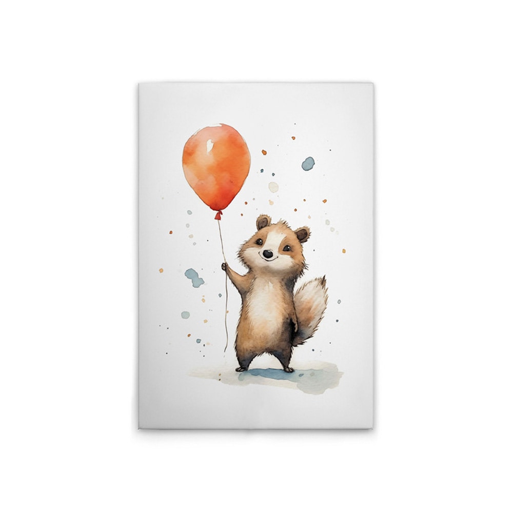 A.S. Création Leinwandbild »Cute Raccoon Orange - Wandbild Weiß Braun Keilr günstig online kaufen