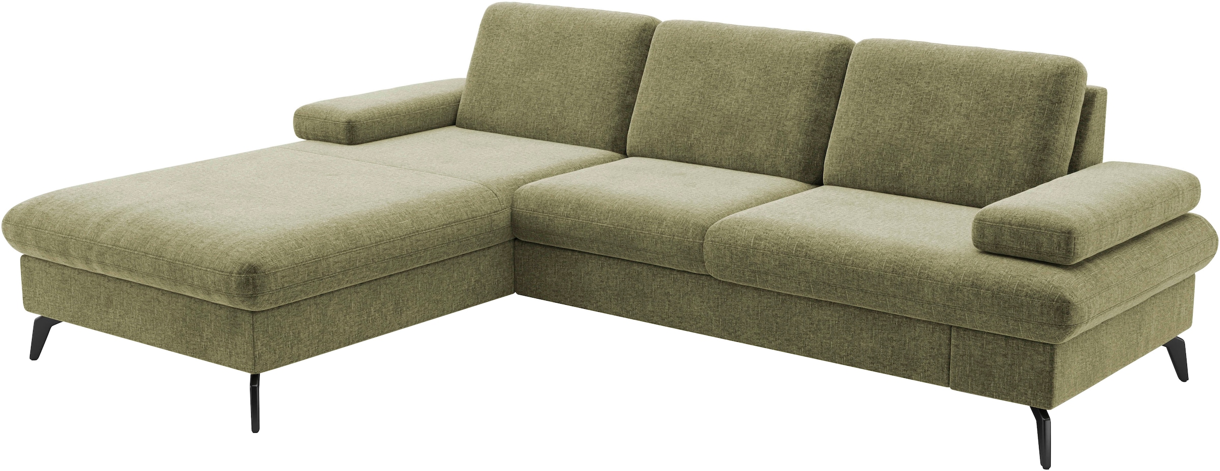 sit&more Ecksofa »Morris Jubi L-Form«, inkl. Armteilfunktion und 1 Zierkissen, wahlweise mit Bettfunktion