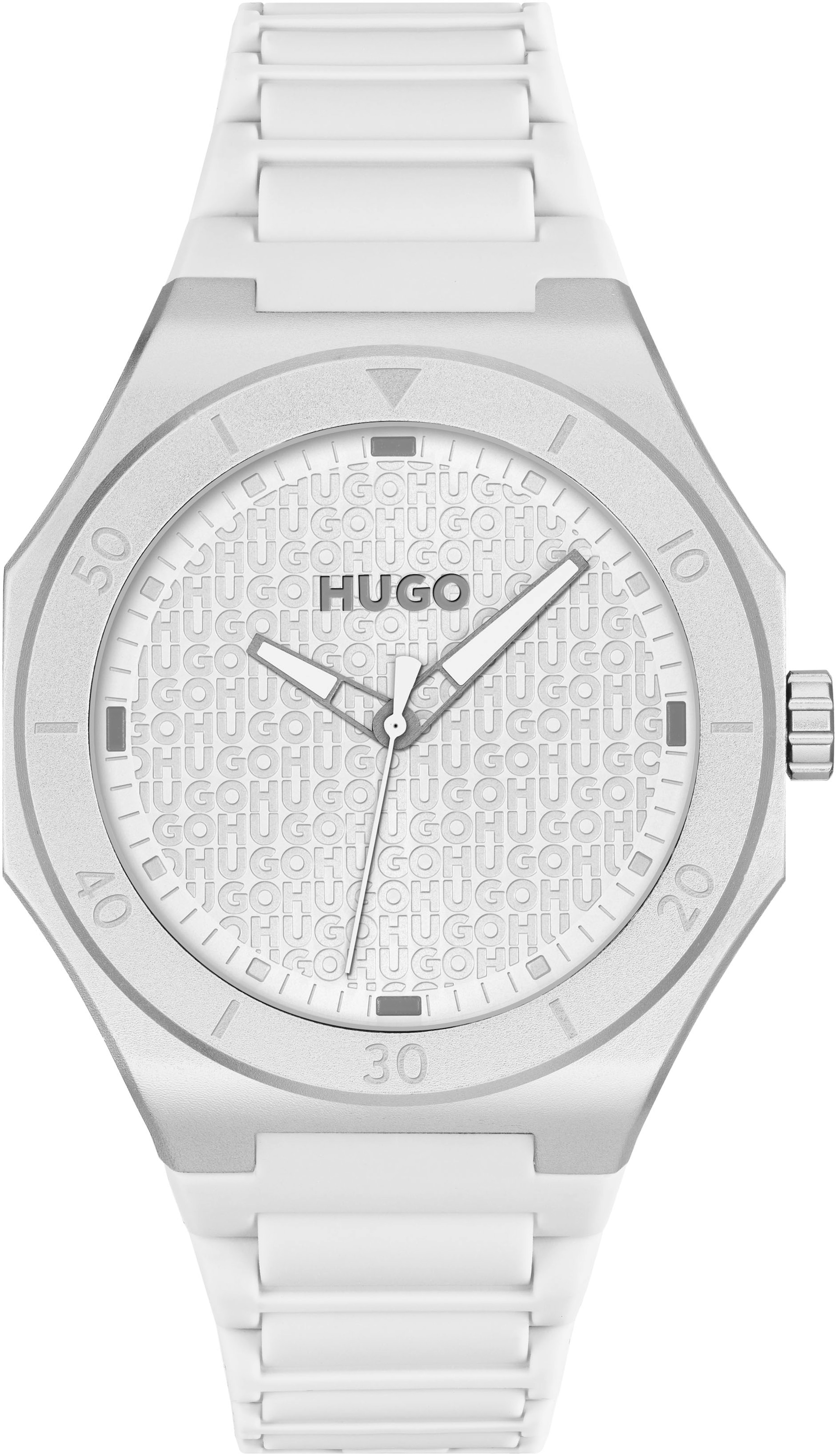 HUGO Quarzuhr »#GRAIL LIGHT« Armbanduhr, Herrenuhr, Silikonarmband, analog