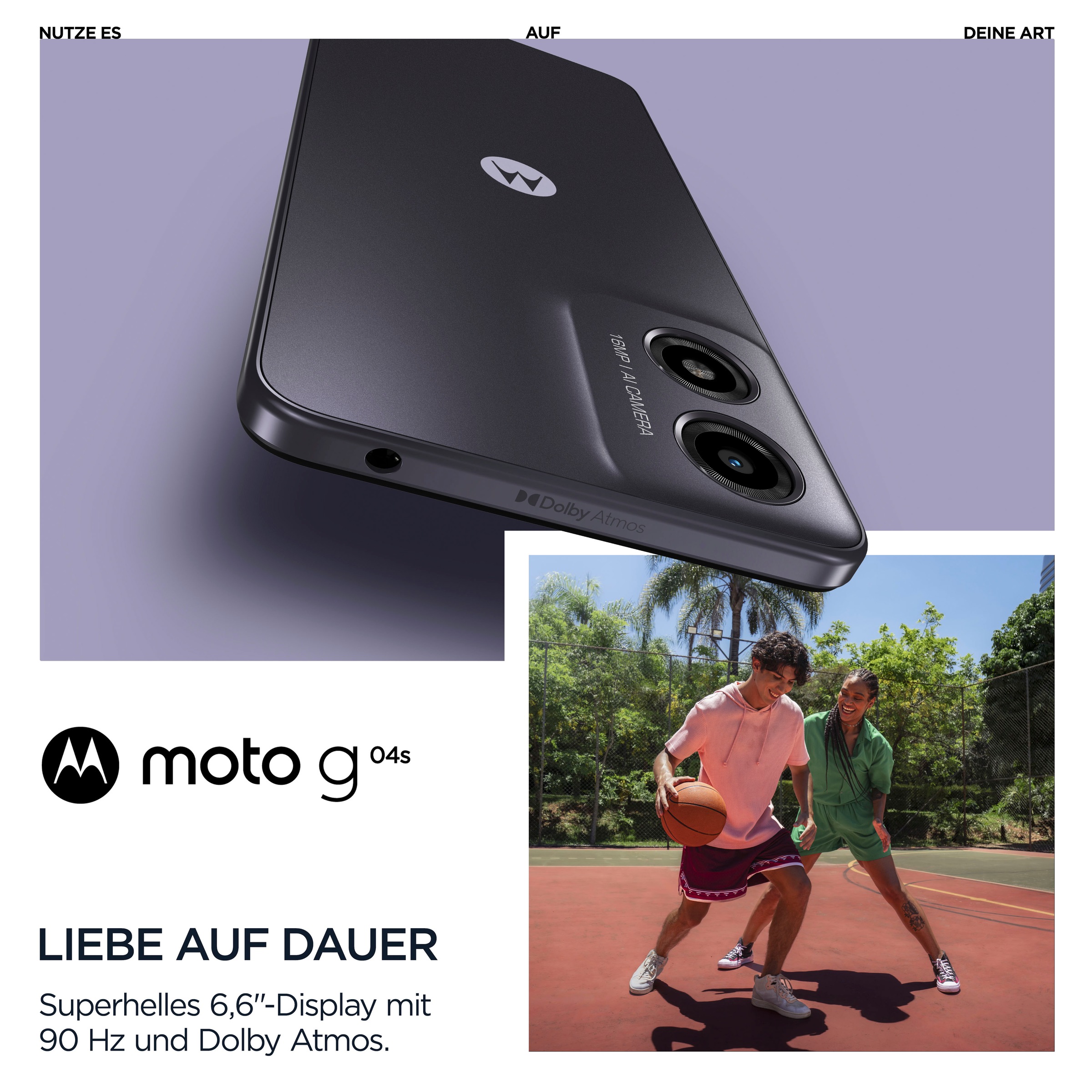 Motorola Smartphone »moto G04s 64GB«, Concord Schwarz