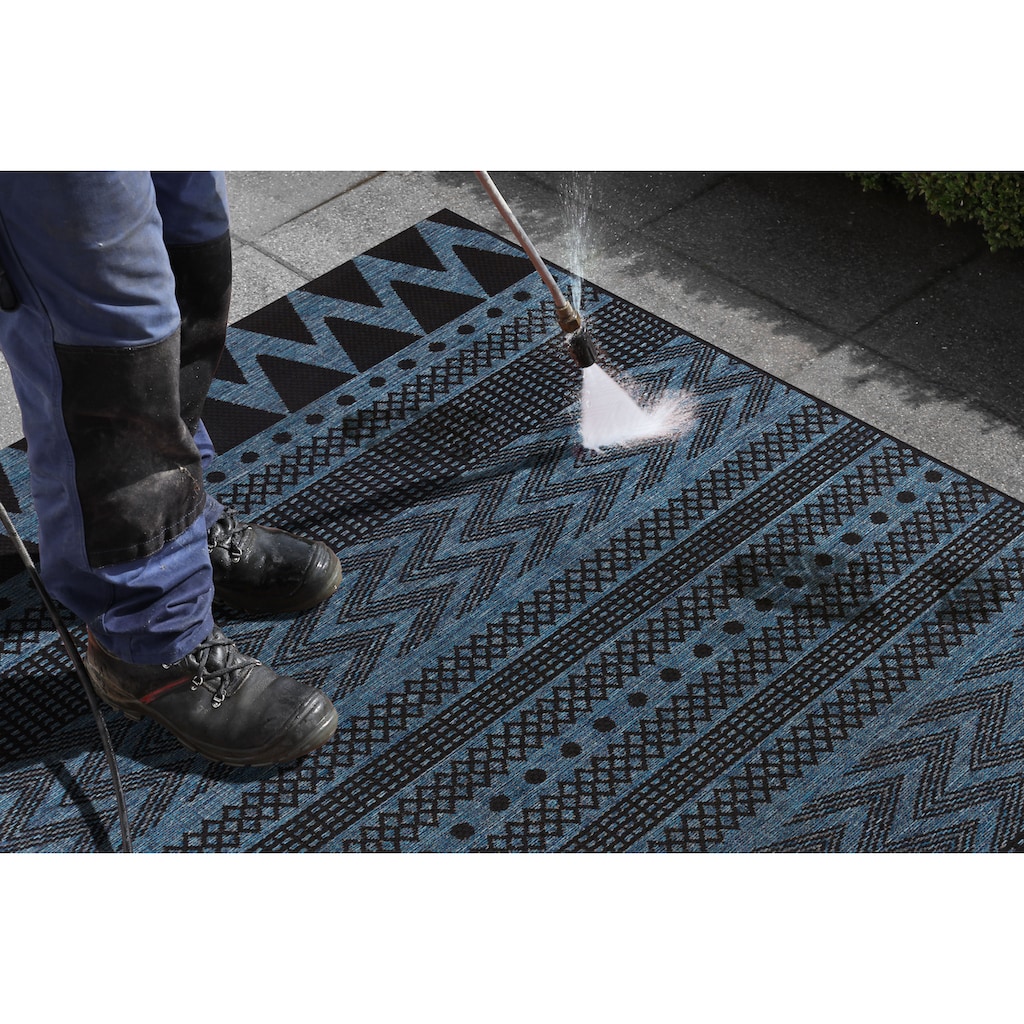 NORTHRUGS Teppich »Sidon«, rechteckig, In-und Outdoor geeignet, Strapazierfähig und pflegeleicht, Flachgewebe