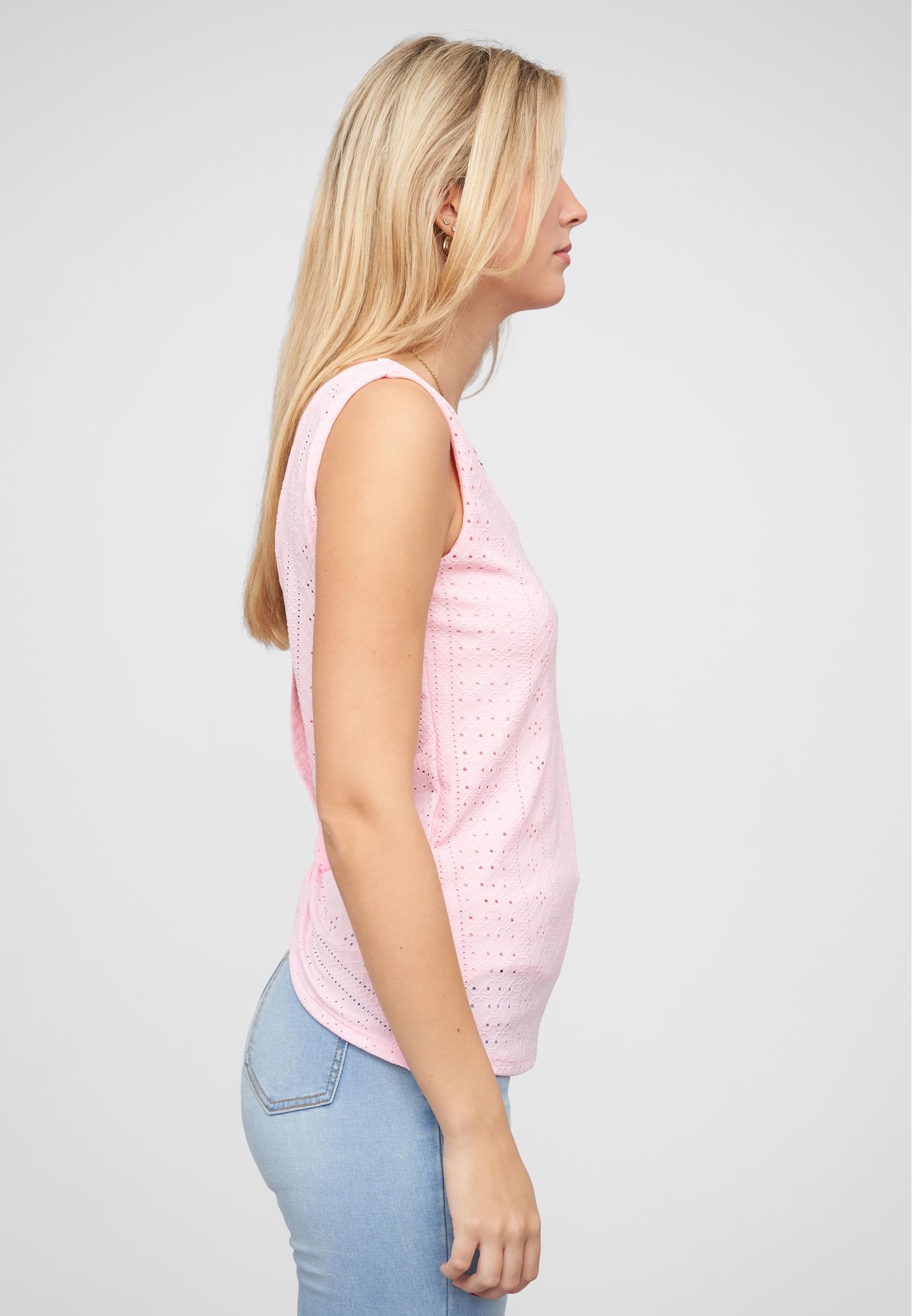 CLOUD 5IVE Klassische Bluse »CLOUD 5IVE Top mit Lochmuster und hinten offen in Wickeloptik«