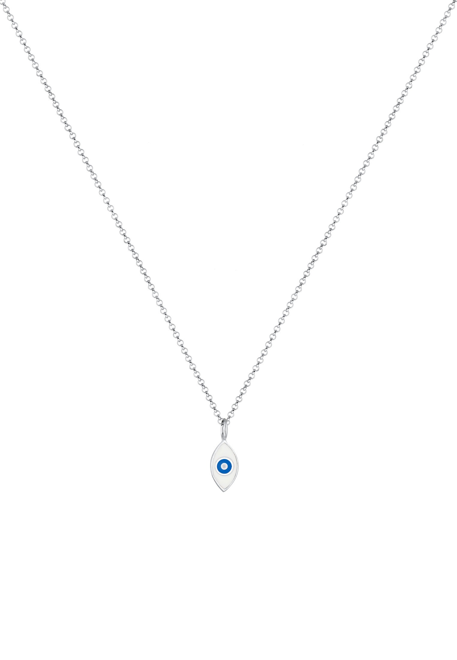Elli Kette mit Anhänger »Erbskette Evil Eye Symbol Emaille 925er Silber«