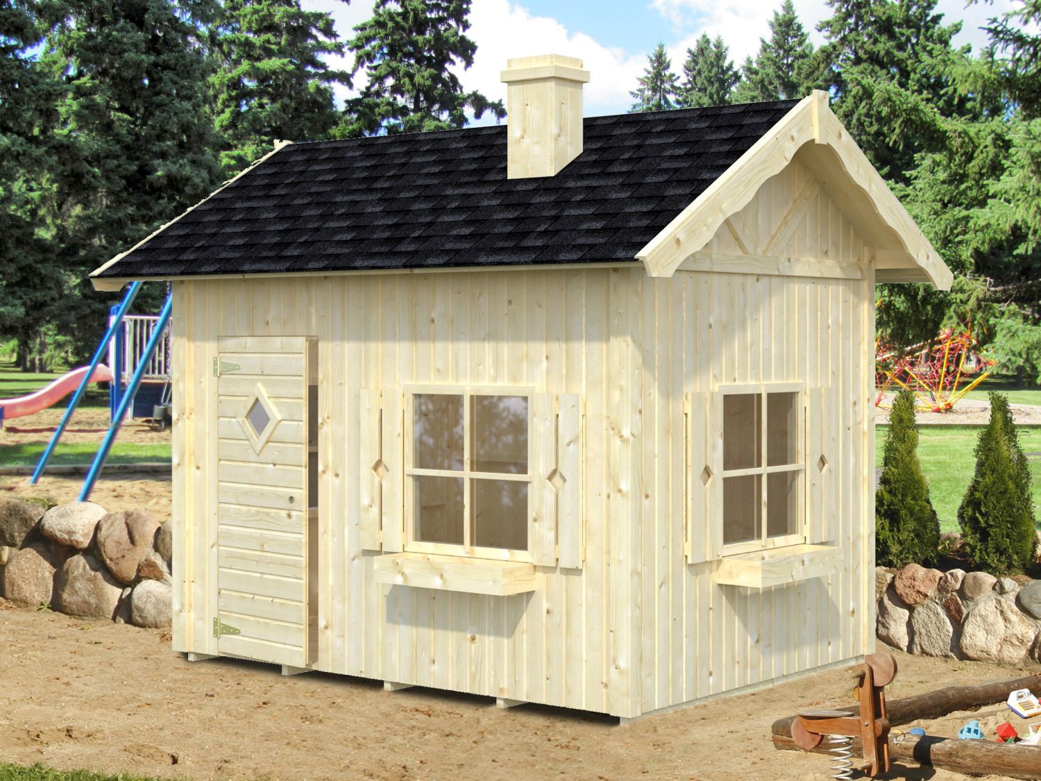 Palmako Spielhaus »Grete 3,7 m²«, mit Vorgefertigte Wandelemente