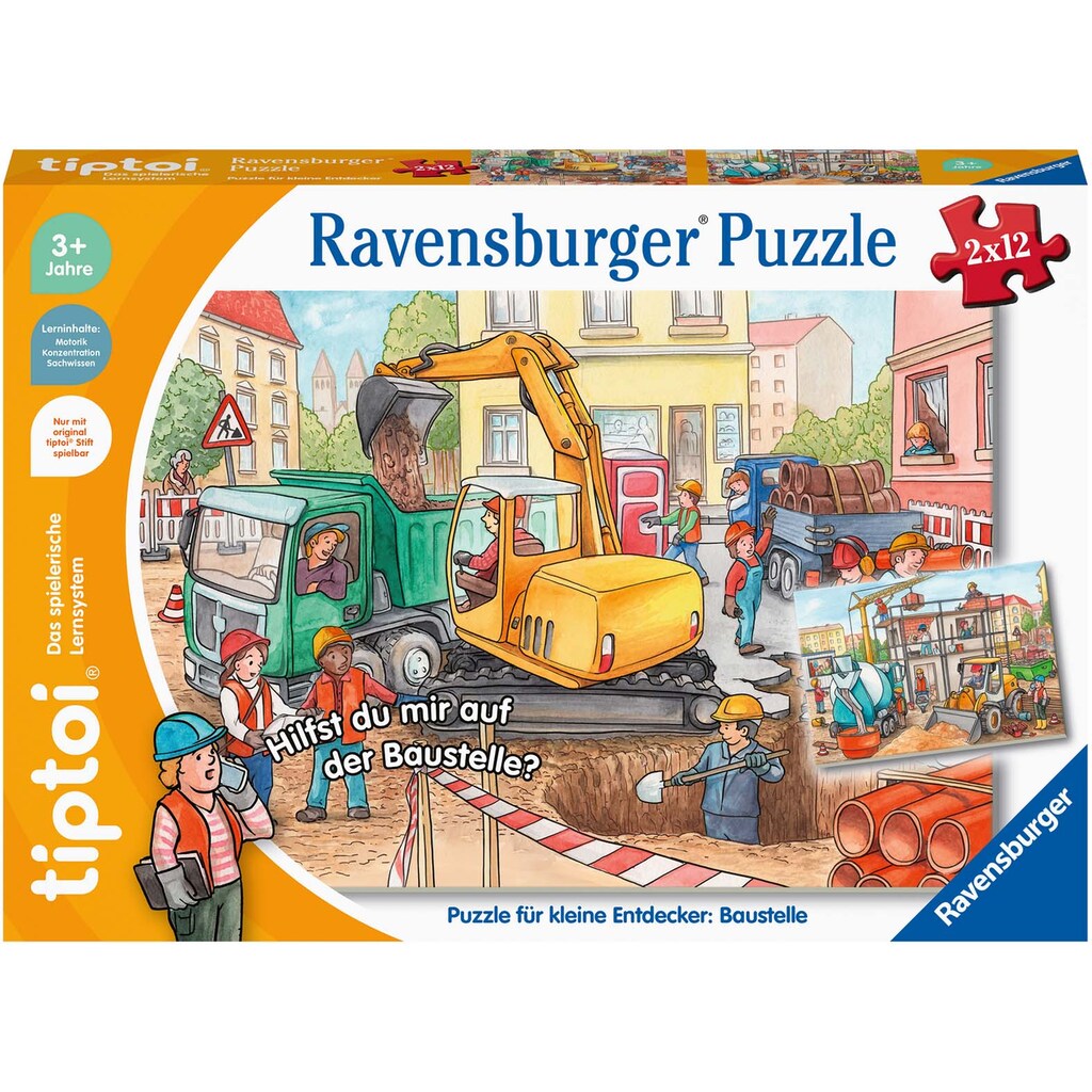 Ravensburger Puzzle »tiptoi® Puzzle für kleine Entdecker: Baustelle«