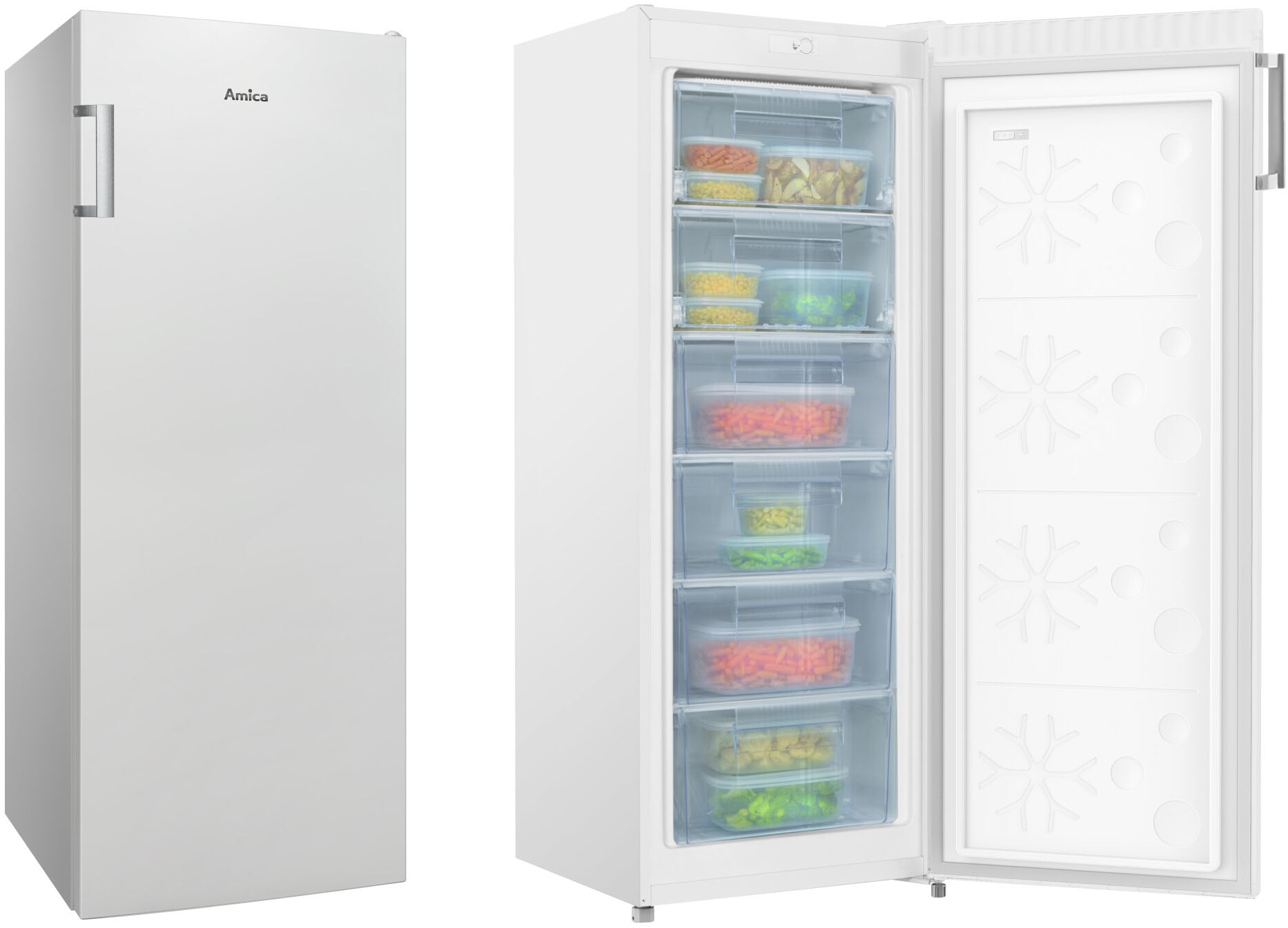 Amica Gefrierschrank »GS 324 170 W / FZ 210.3 AAE 1194677«, 144 cm hoch, 54 cm breit