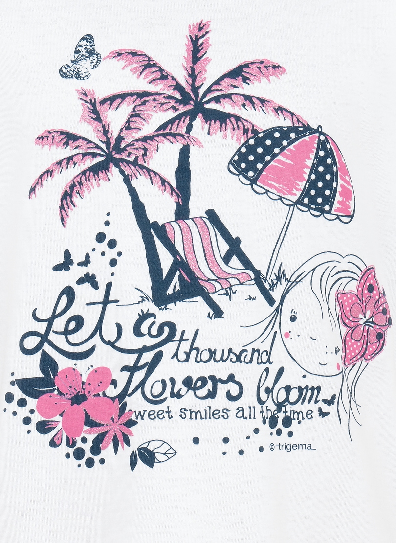 Trigema T-Shirt »TRIGEMA T-Shirt mit sommerlichem Druckmotiv«, (1 tlg.)