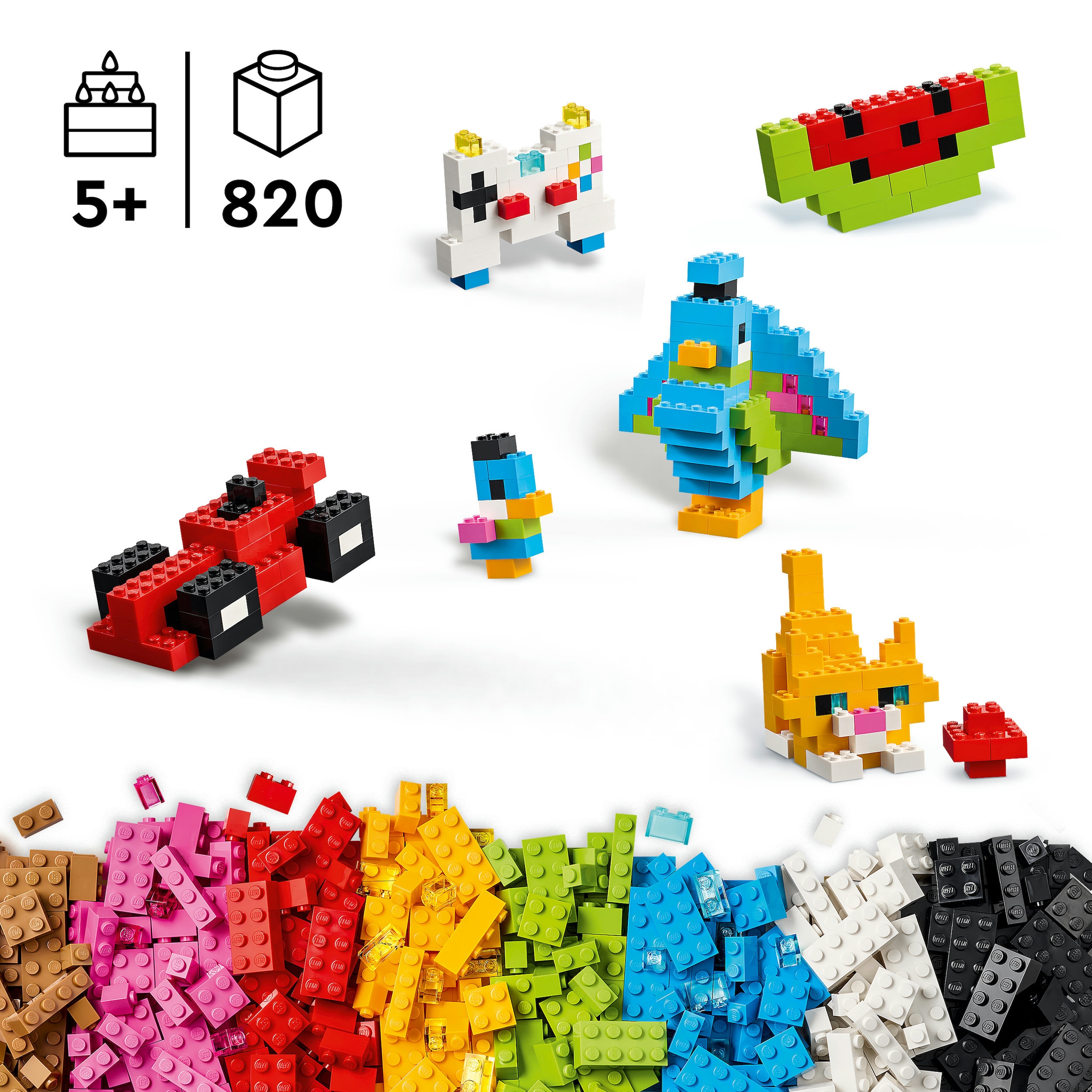 LEGO® Konstruktionsspielsteine »Kreative Bunte Steine (11045), LEGO Classic« Made in Europe