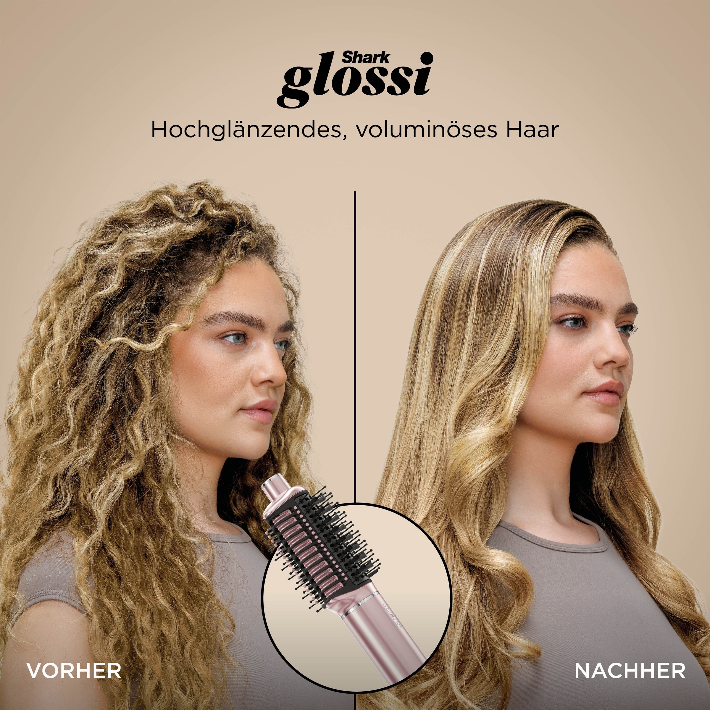 Shark Haarstyler »Glam Multistyler HD6051SEUPK für glatte Haare, Wellen und Locken« Keramik-Beschichtung hitzekontrollierte Keramik und Luftstrom ermöglichen jeden Style