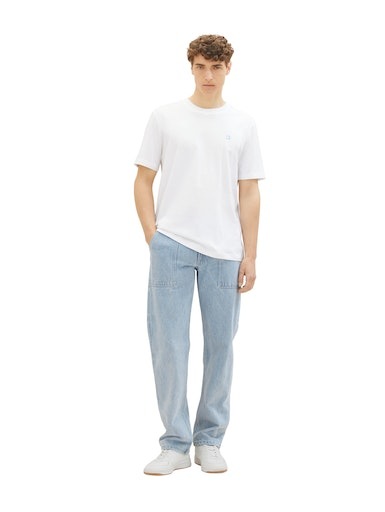 TOM TAILOR Denim T-Shirt »Crewneck« mit kleinem Logo-Print