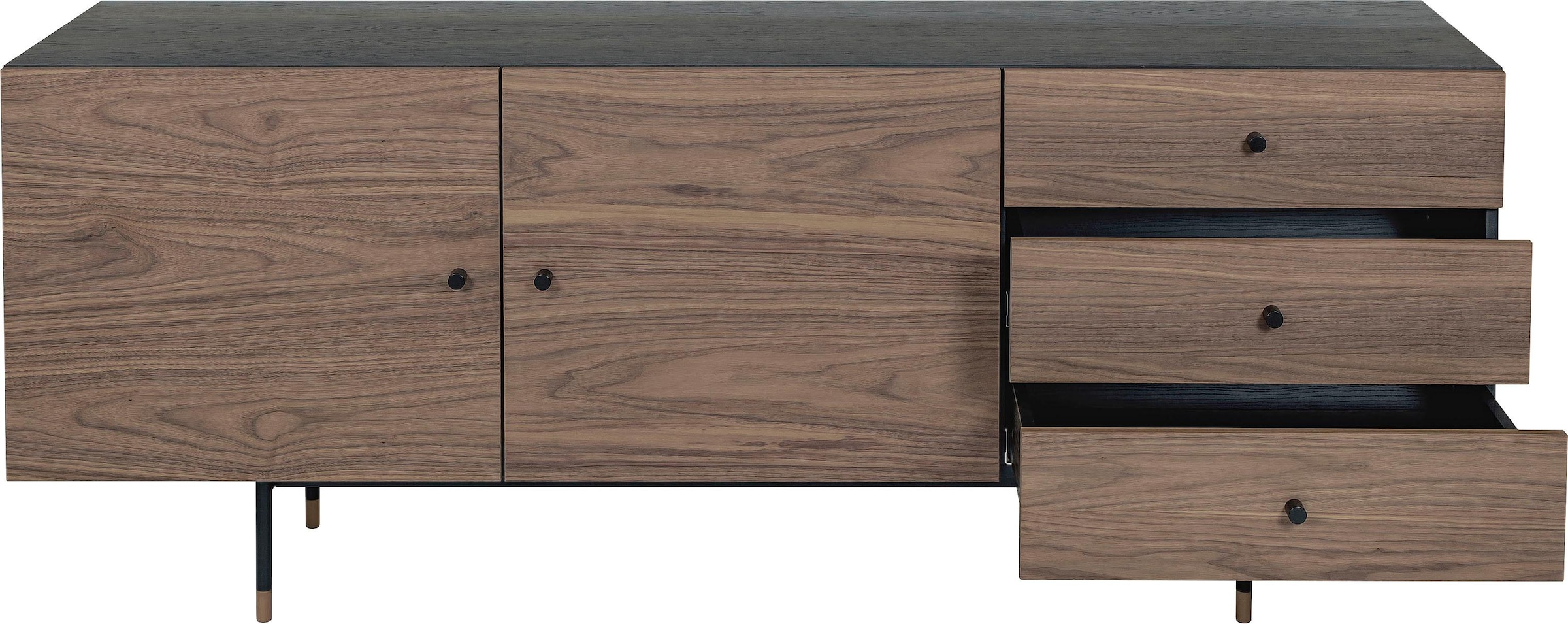 Woodman Sideboard »Daniel«, Kommode mit Holzfurnier aus Walnussbaum, Breite 180 cm
