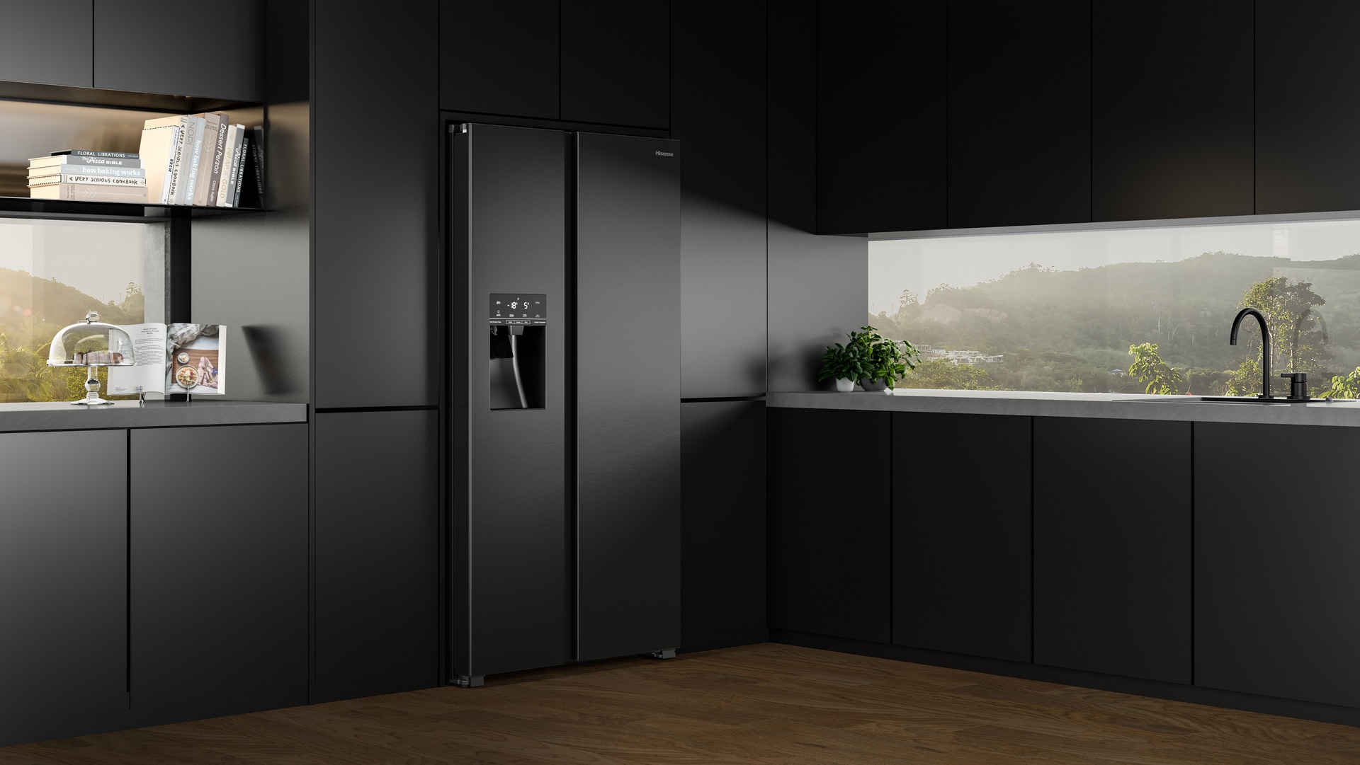 Hisense Side-by-Side »RS5P535NTFE«, Wasser-/Eisspender