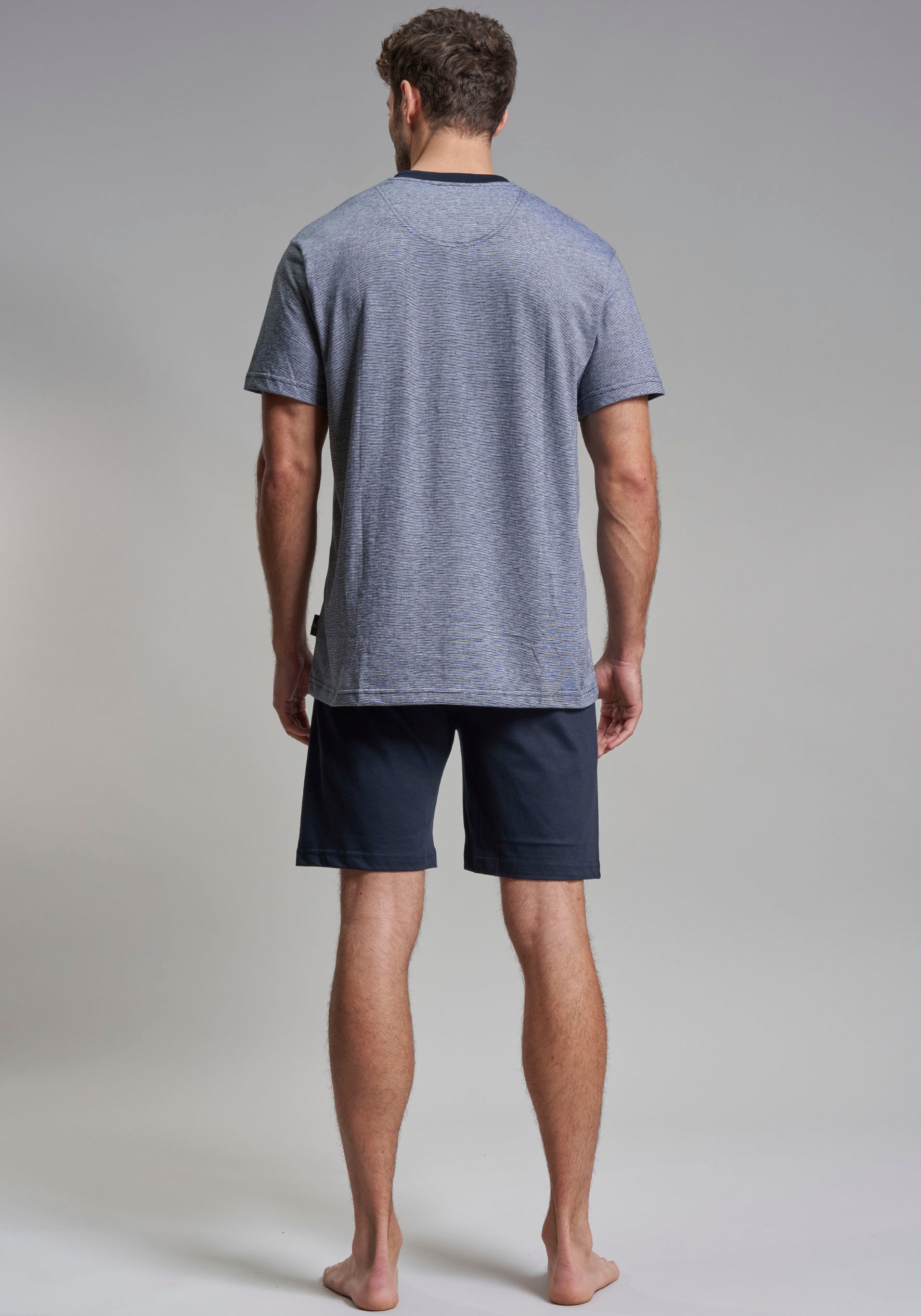 GÖTZBURG Shorty »Upper West«, (2 tlg.), Kurzarm, Rundhalsausschnitt, kurze Hose, Baumwollmix, weich