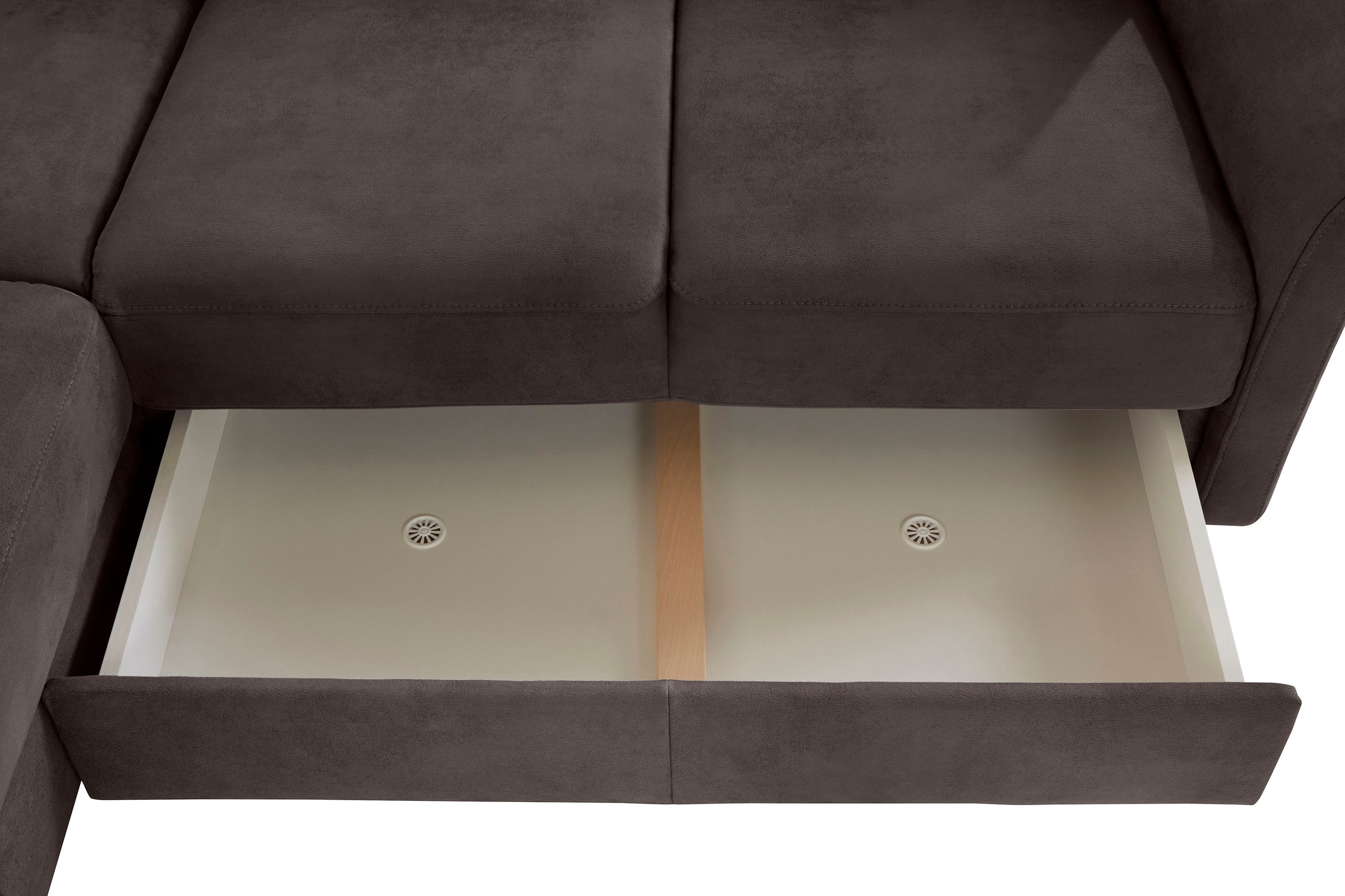 sit&more Ecksofa »Darwin L-Form«, inklusive Federkern, wahlweise mit Kopfteilverstellung, Bettfunktion