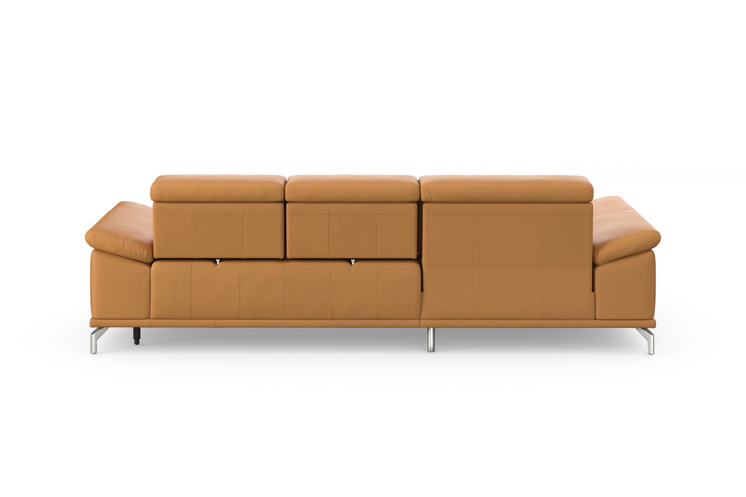 sit&more Ecksofa »Cabrio L-Form, mit Sitztiefenverstellung, Arm- und Kopfteilverstellung«, 2 Nierenkissen, Federkern, optional Bettfunktion und Stauraum