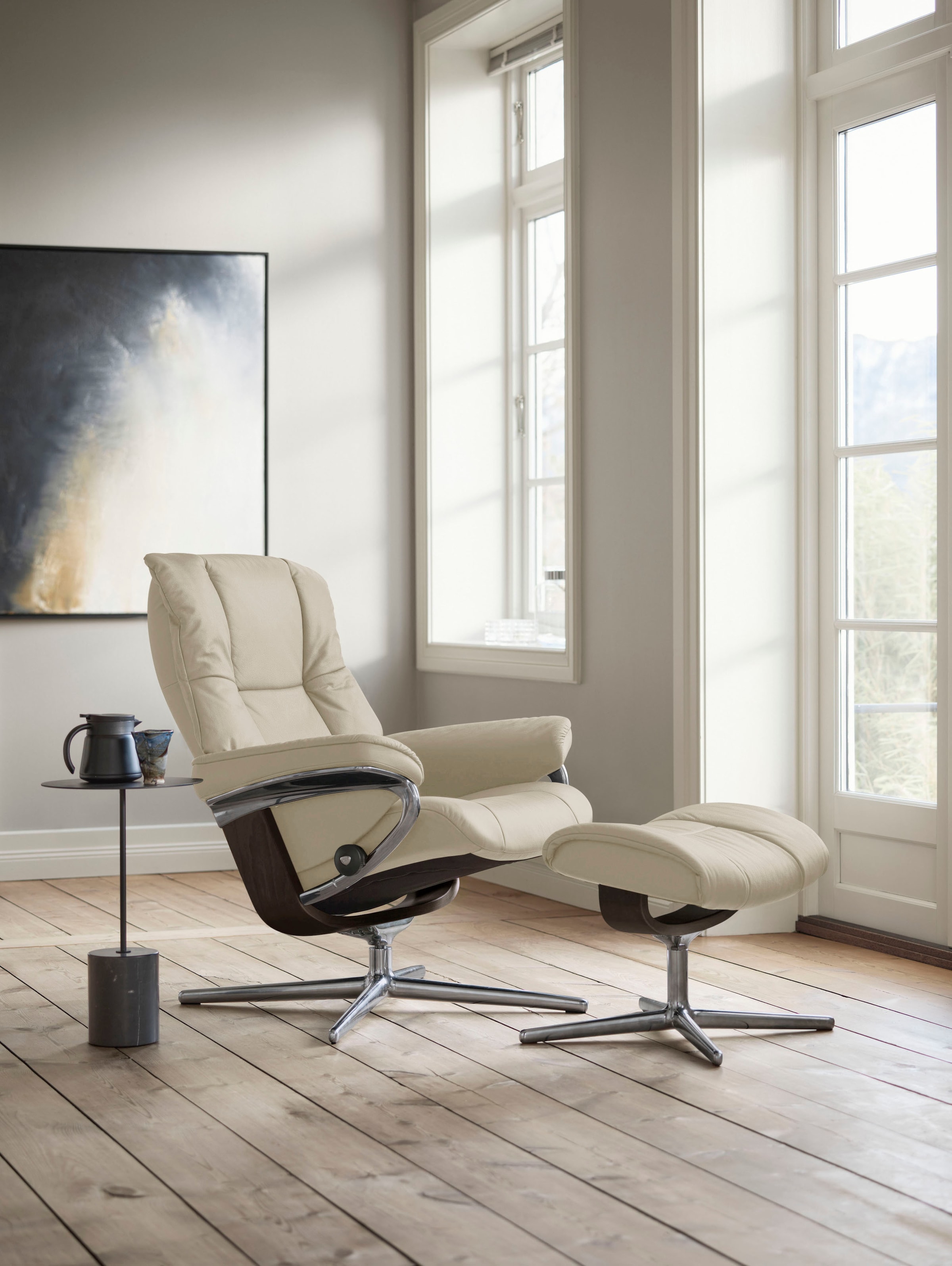 Stressless® Fußhocker »Mayfair«, mit Cross Base, Größe S, M & L, Holzakzent Wenge