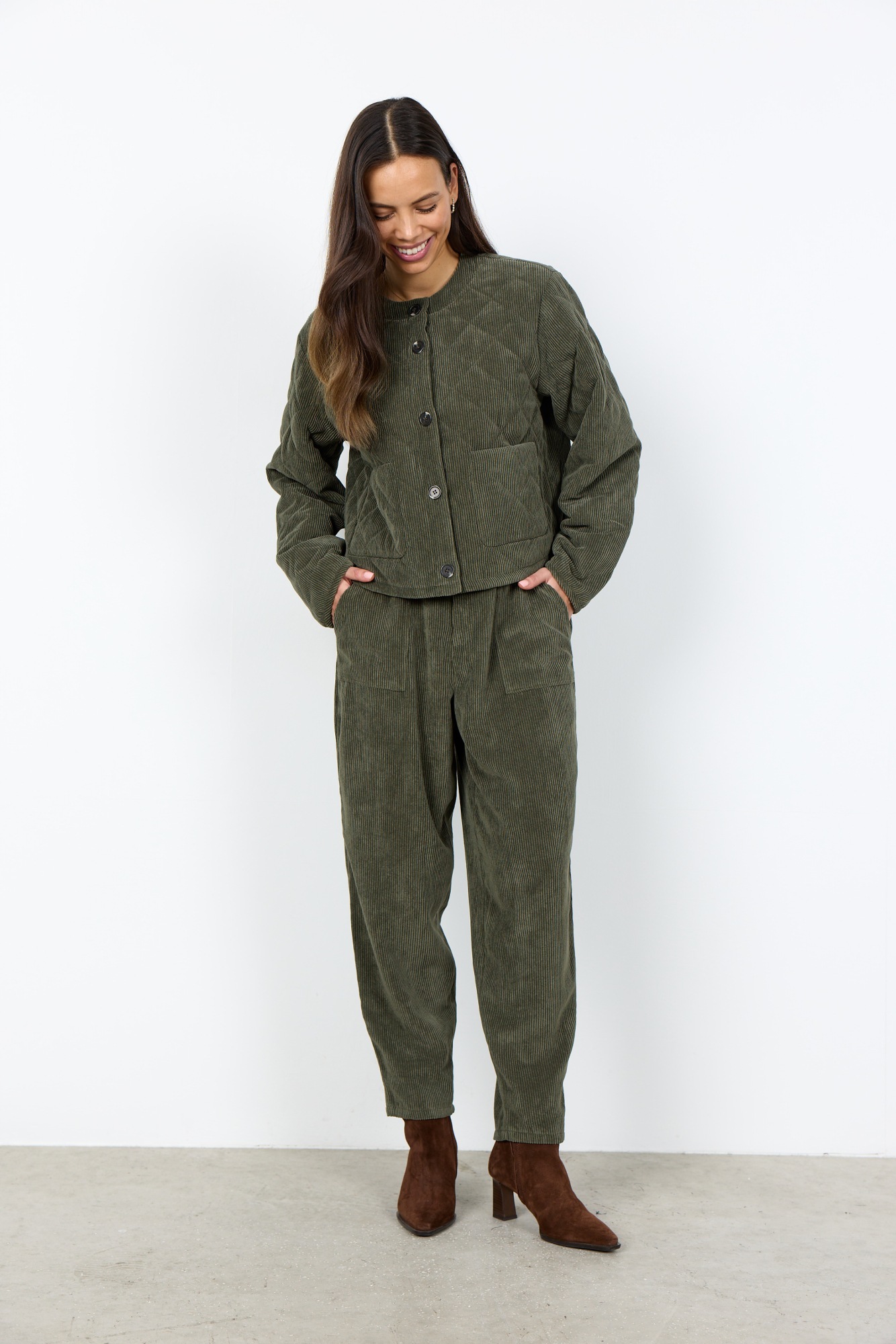 soyaconcept Cordjacke »SC-BINDI 21« Materialmix