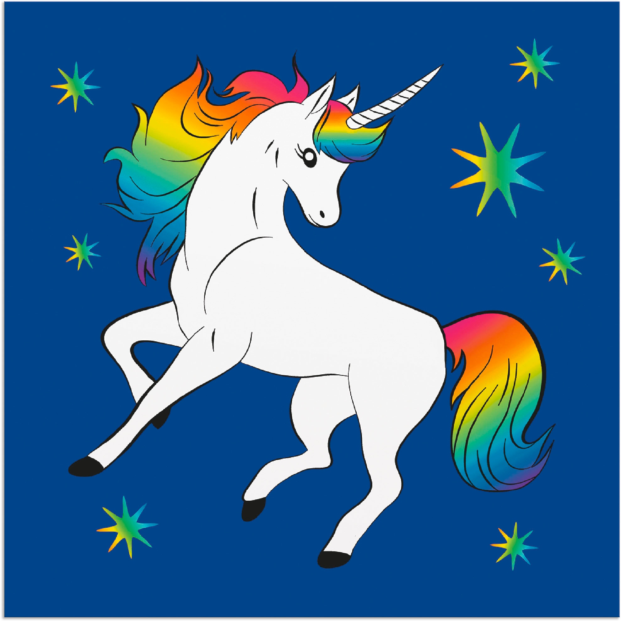 Artland Wandbild »Einhorn«, Tiere, (1 St.), als Alubild, Leinwandbild, Wandaufkleber oder Poster in versch. Größen