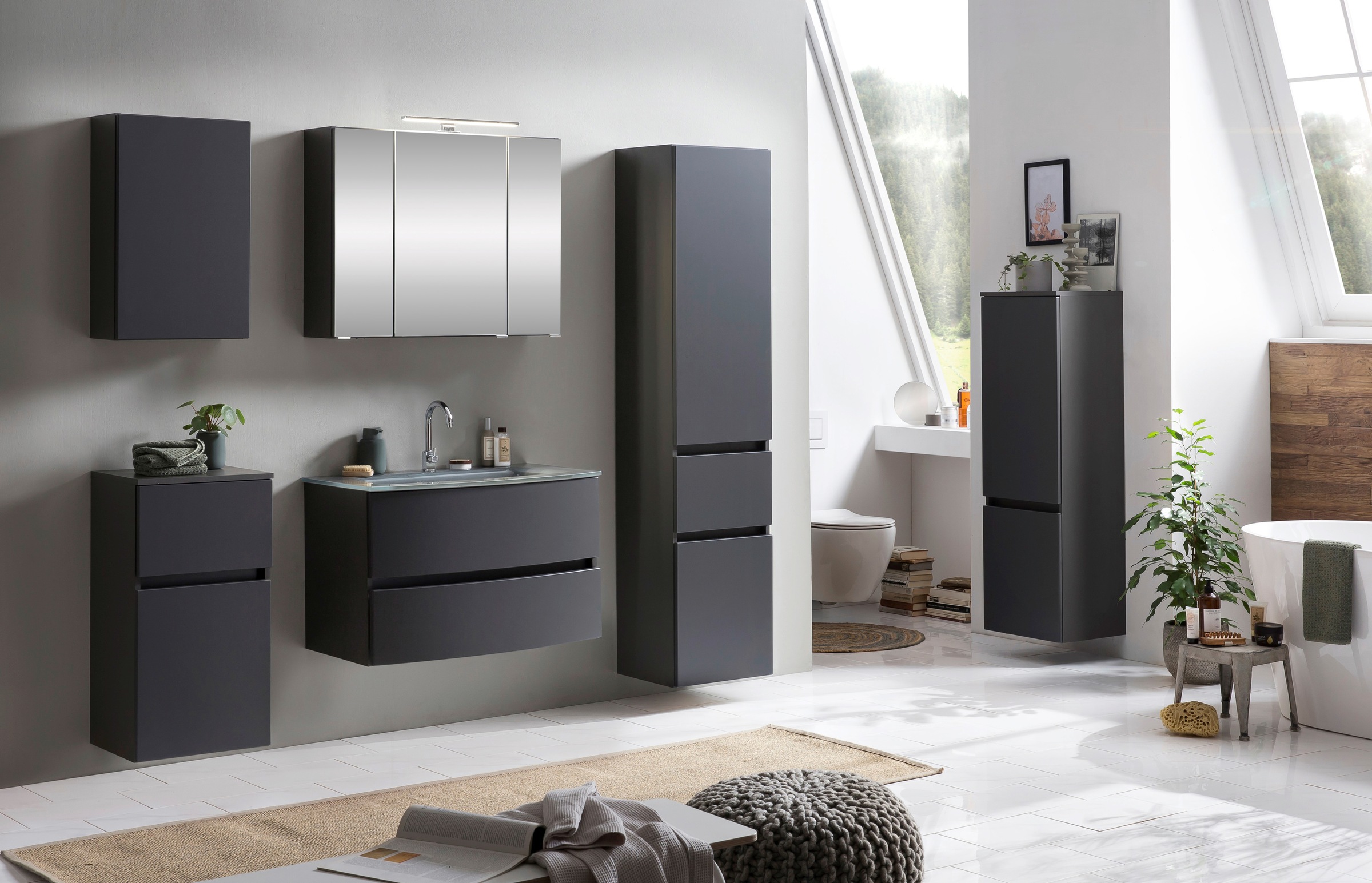 welltime Badezimmer-Set »Kaunas« Set, 5 Stk. tlg. günstig online kaufen