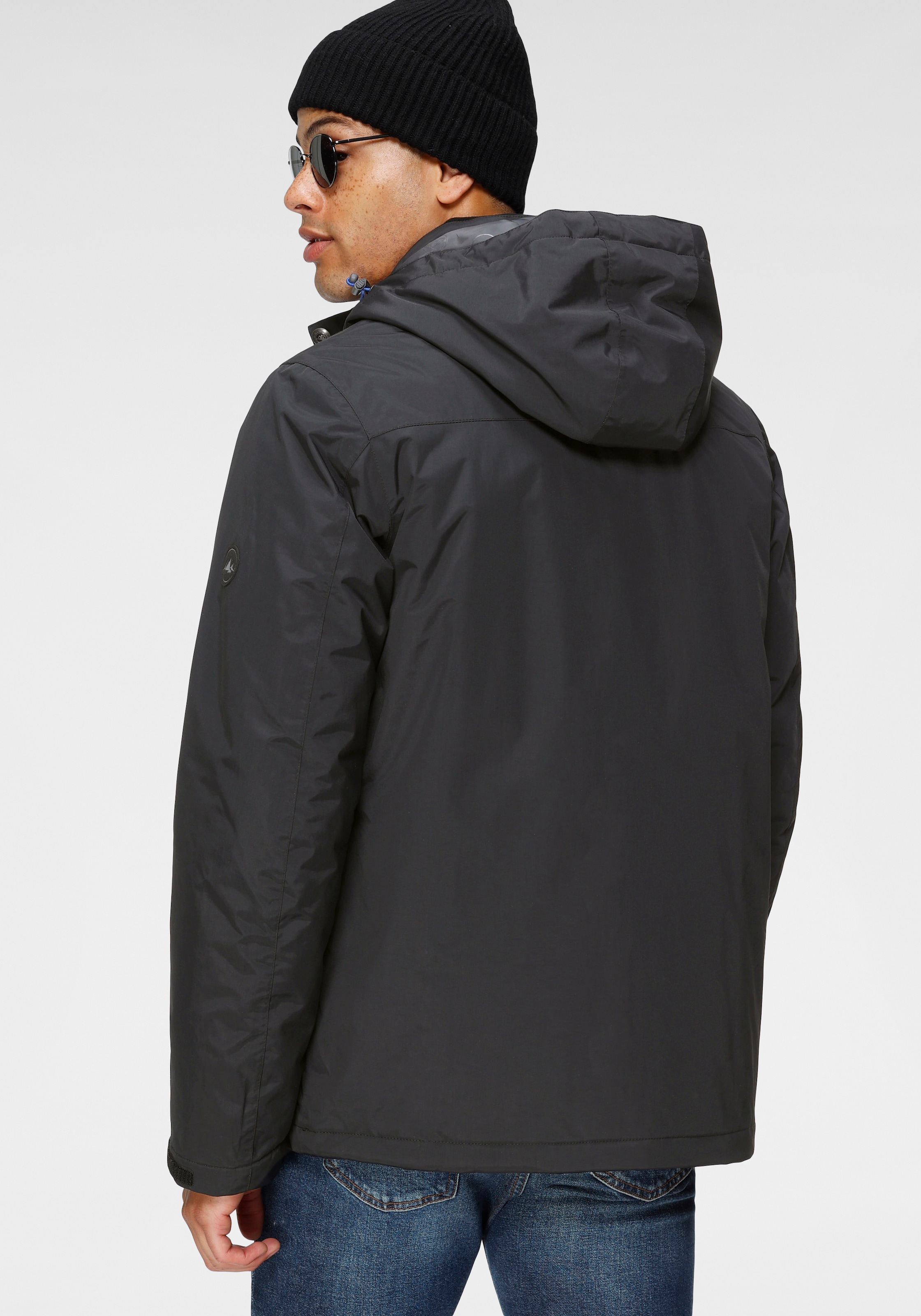 Polarino Funktionsjacke, mit Kapuze, Wassersäule 3000 mm, verschweißte Nähte