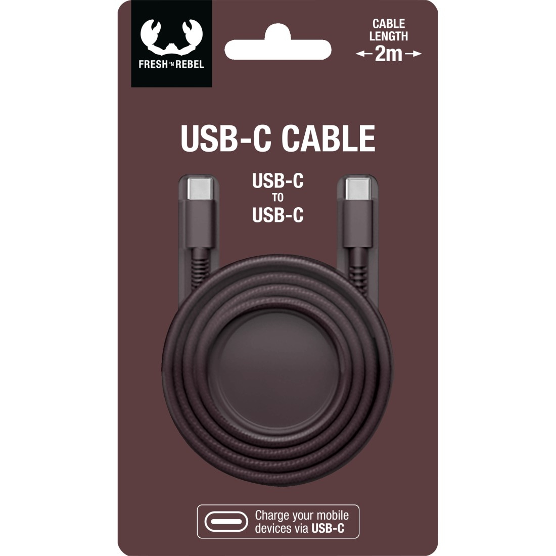 Fresh´n Rebel Smartphone-Kabel »USB-C - USB-C Kabel "Fabriq", 2m«, USB Typ C-USB Typ C, 200 cm