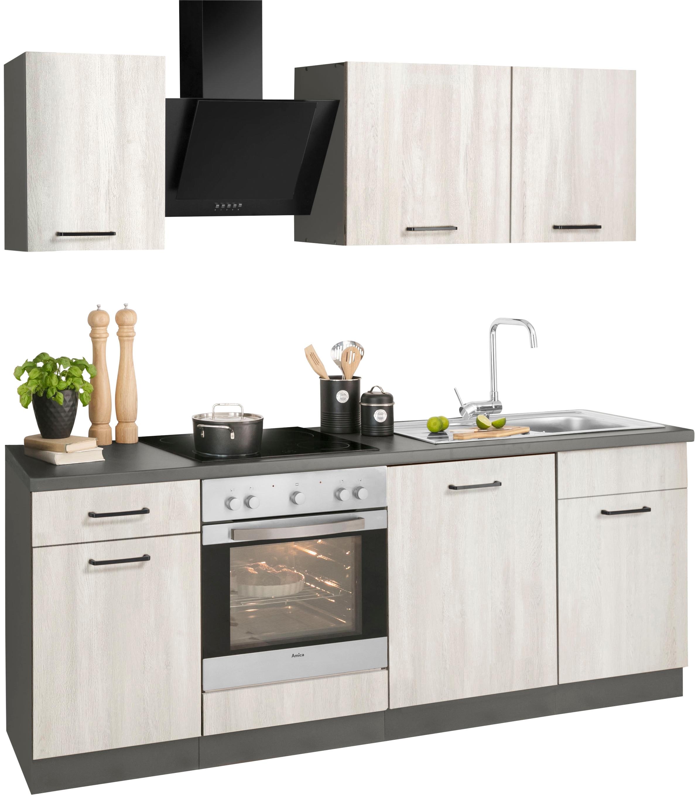 wiho Küchen Küchenzeile »Esbo«, mit E-Geräten, Breite 220 cm online kaufen