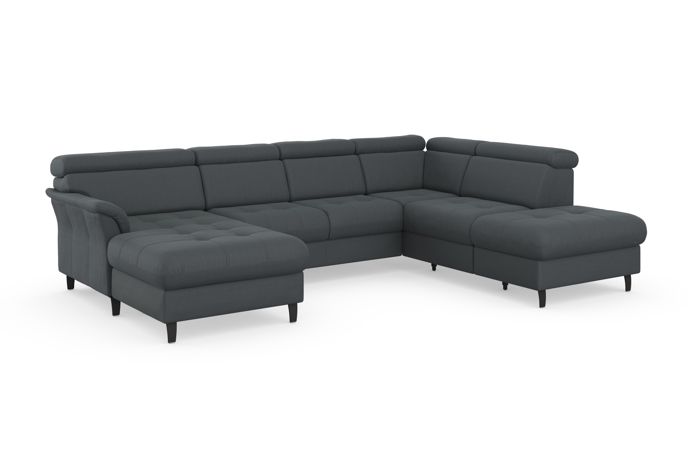 sit&more Wohnlandschaft »Marano U-Form«, inklusive Kopfteilverstellung, wahlweise mit Bettfunktion, Bettkasten