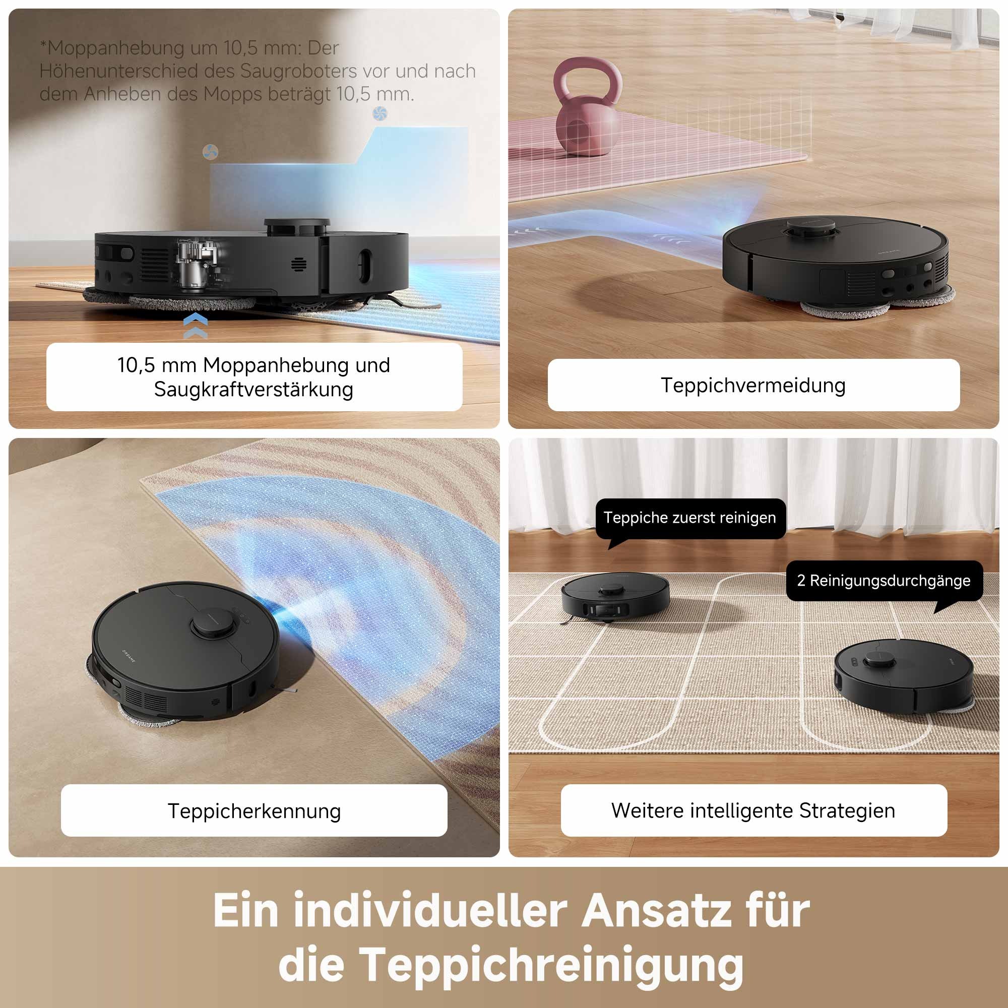 Dreame Saugroboter »L40 Ultra AE mit Wischfunktion«, 19.000Pa Saugkraft, Moppreinigung, KI-gestützte Hinderniserkennung