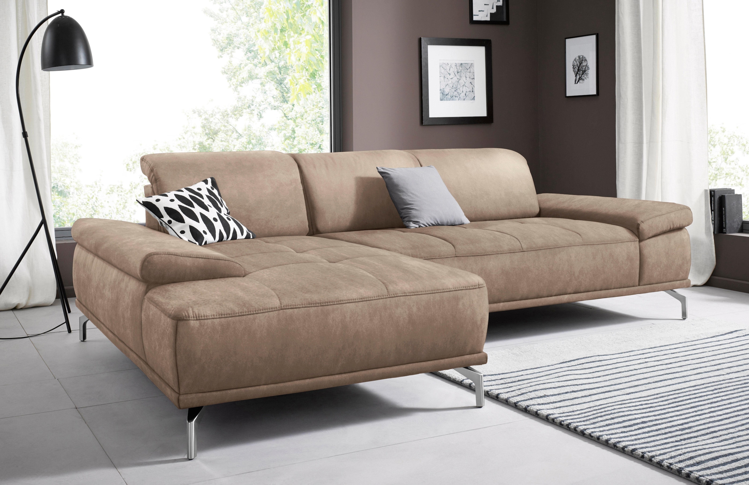 Places of Style Ecksofa »Caluna«, Inkl.Sitztiefenverstellung, wahlweise mit günstig online kaufen