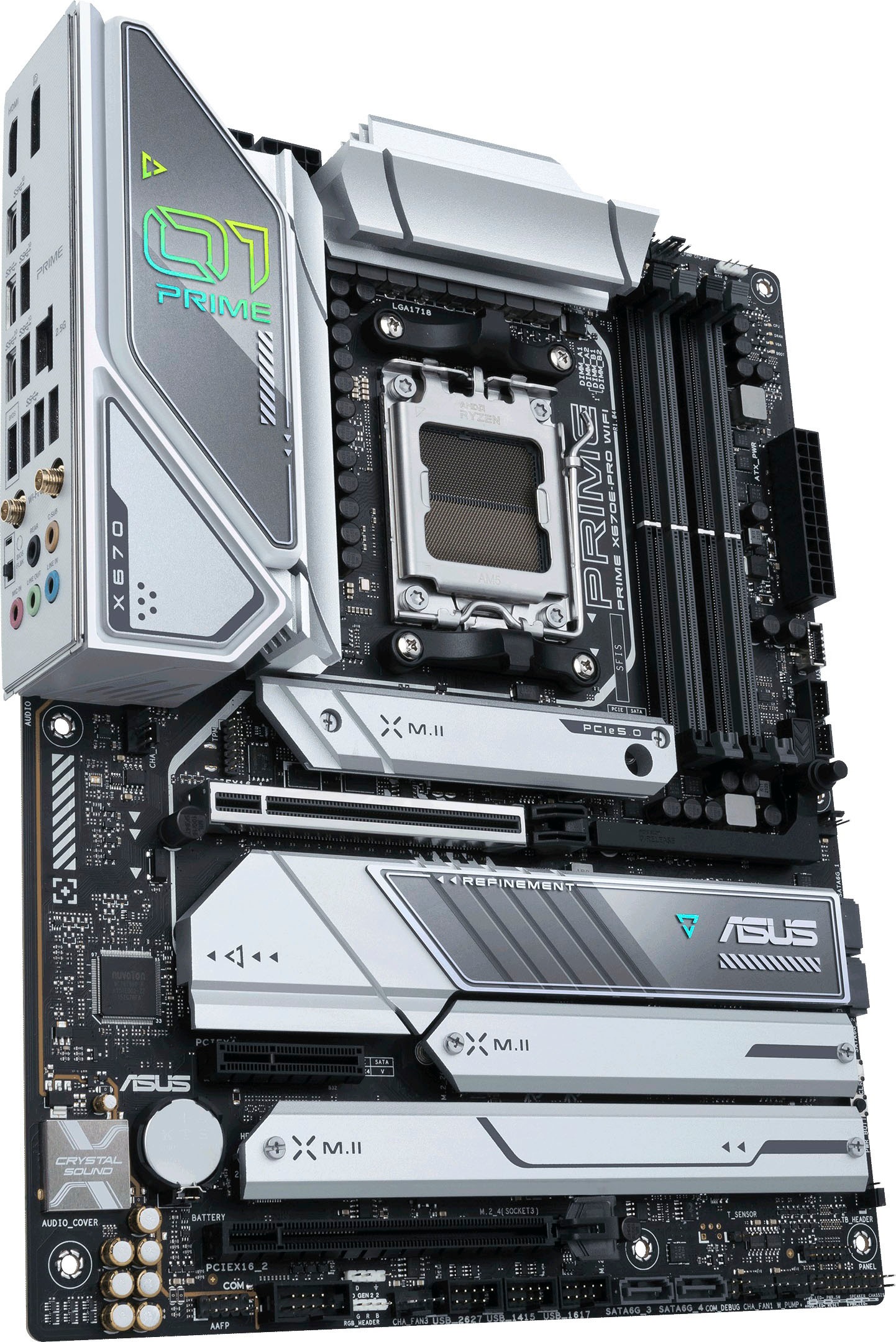 Asus Mainboard »PRIME X670E-PRO WIFI«, Ryzen 7000, ATX, PCIe 5.0, DDR5-Speicher, 4x M.2, USB 3.2 Gen