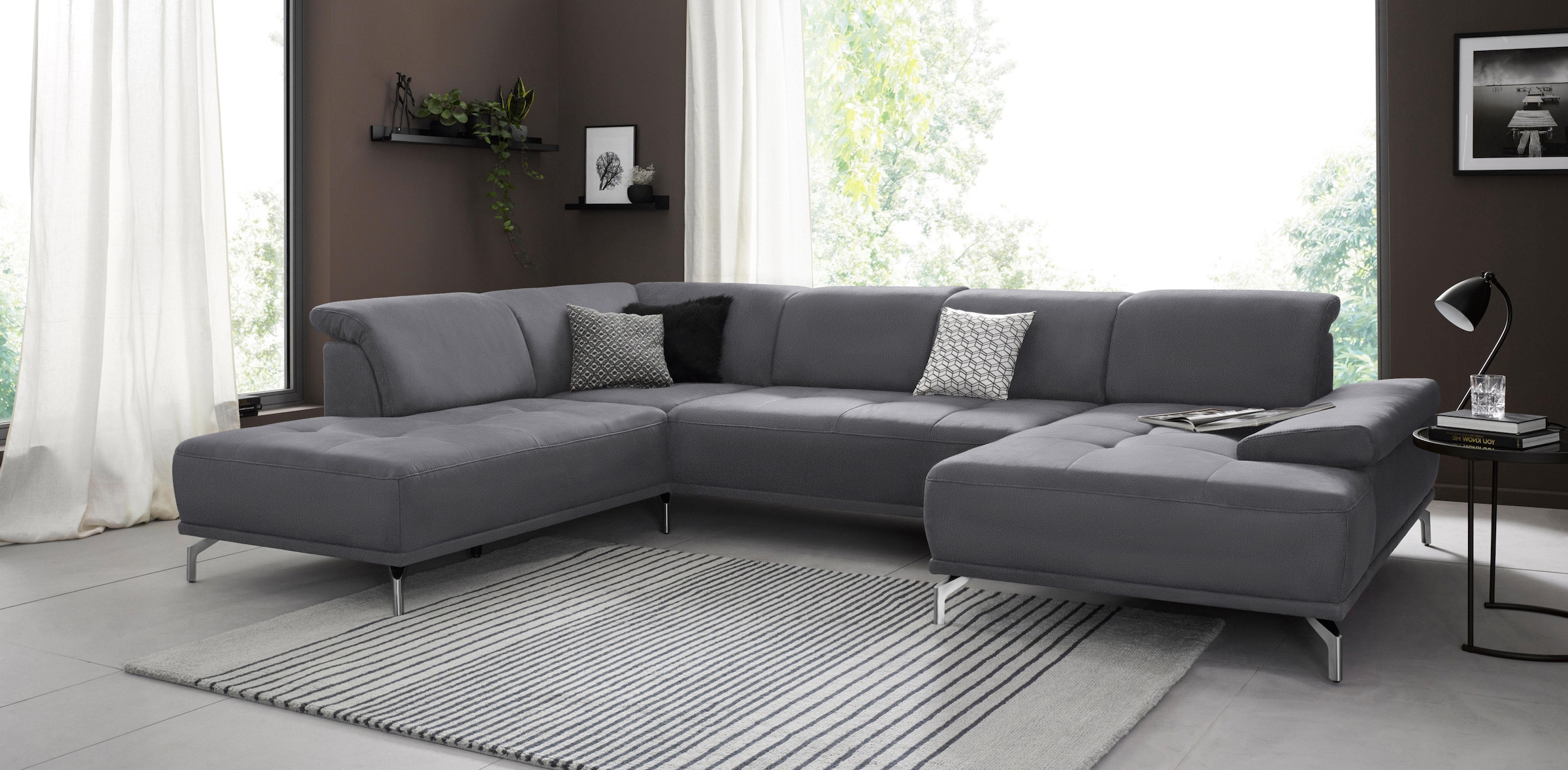 Home affaire Wohnlandschaft »Caluna« Inkl.Sitztiefenverstellung, wahlweise günstig online kaufen