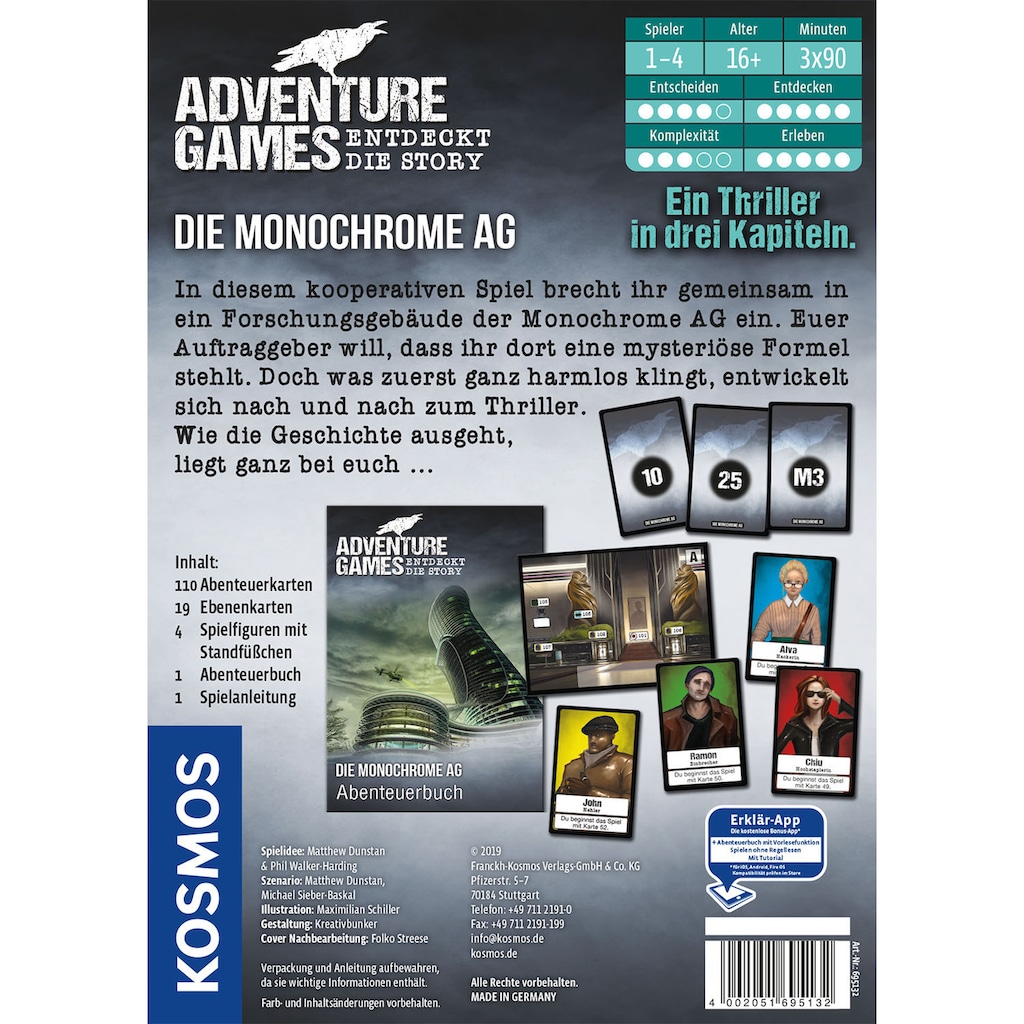 Kosmos Spiel »Adventure Games - Die Monochrome AG«