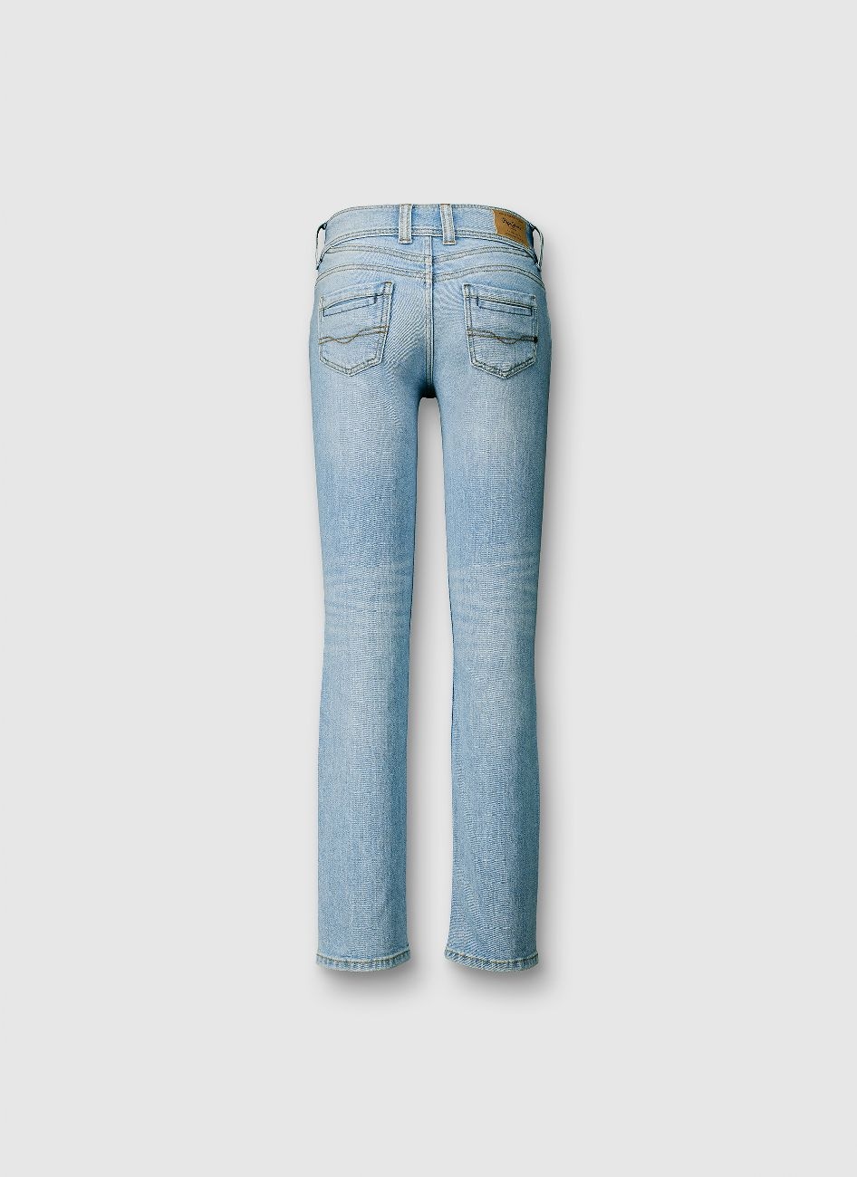 Pepe Jeans Straight-Jeans »SLIM JEANS MW GEN« mit doppeltem Knopfverschluss