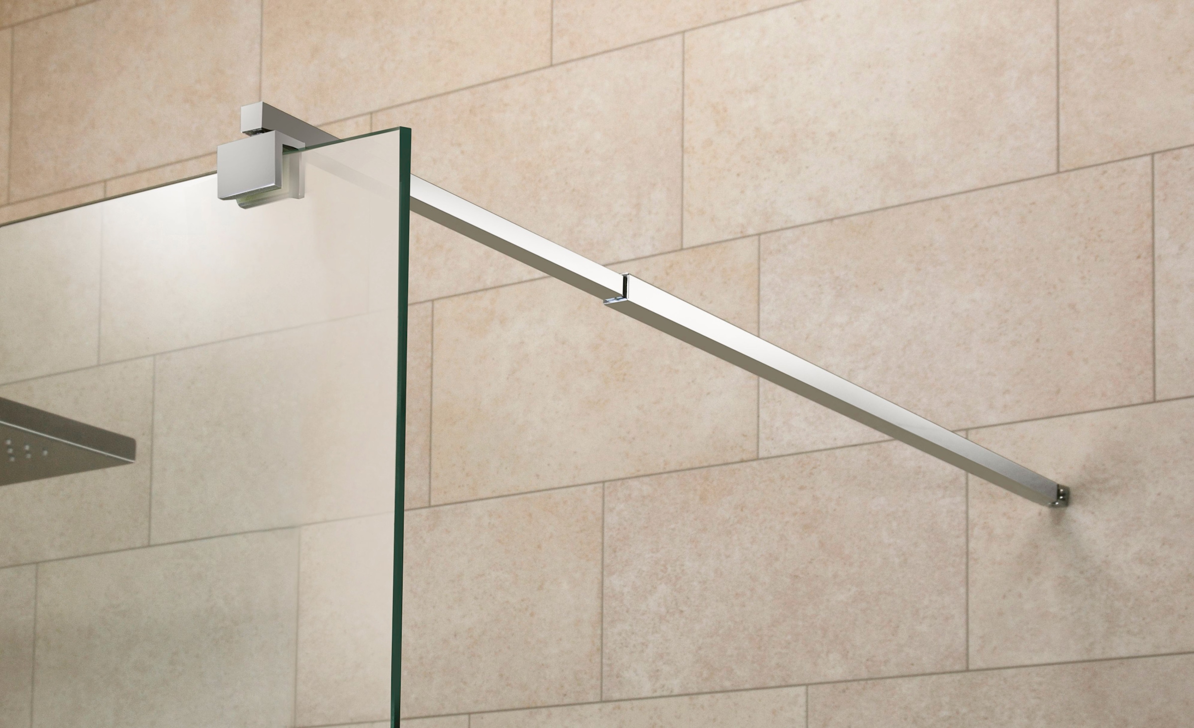 welltime Walk-in-Dusche »Tropea light«, Inklusive verstellbarem Wandarm