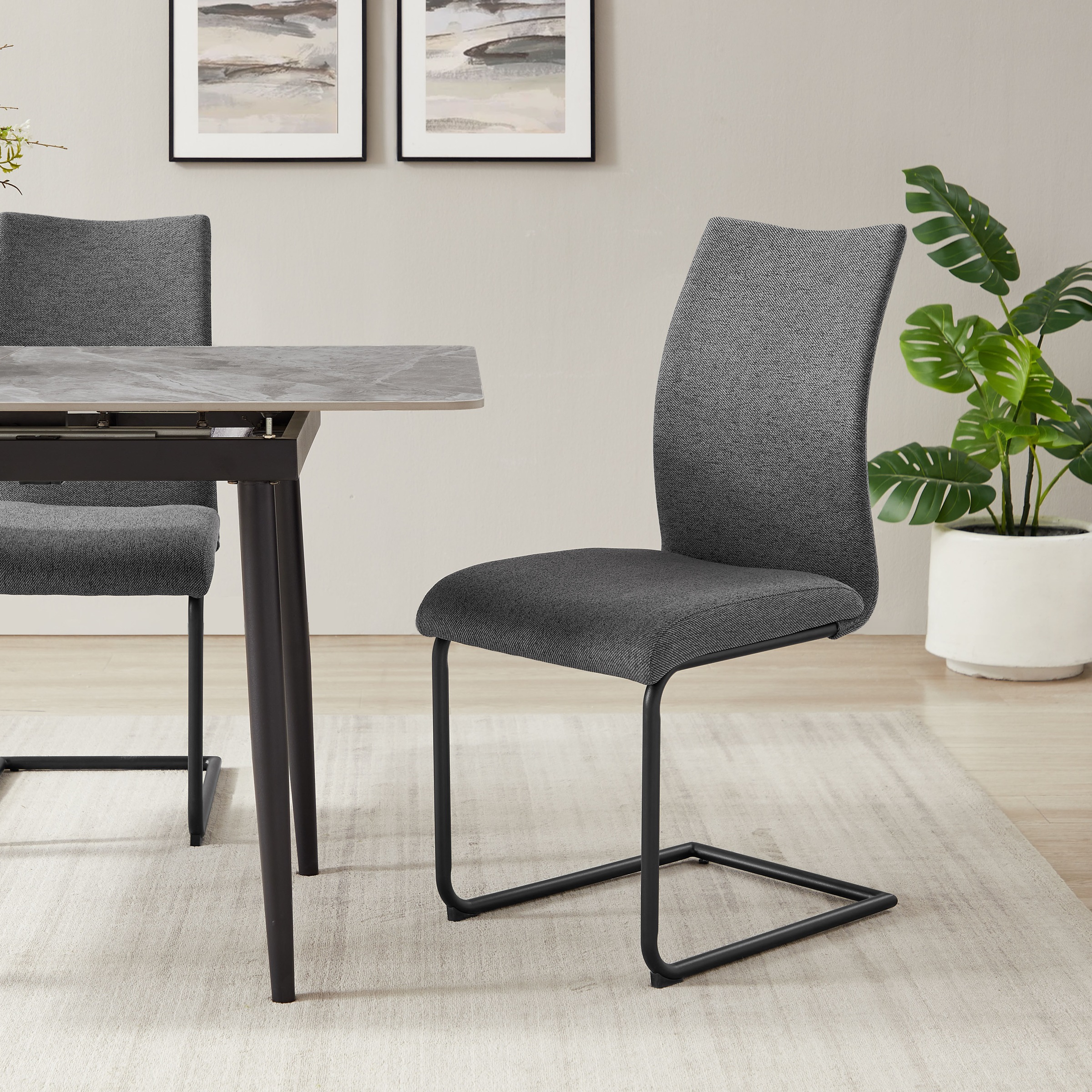 OTTO home Freischwinger »Tayler« (Set) 2 Stk.Strukturstoff, robustem Metall günstig online kaufen