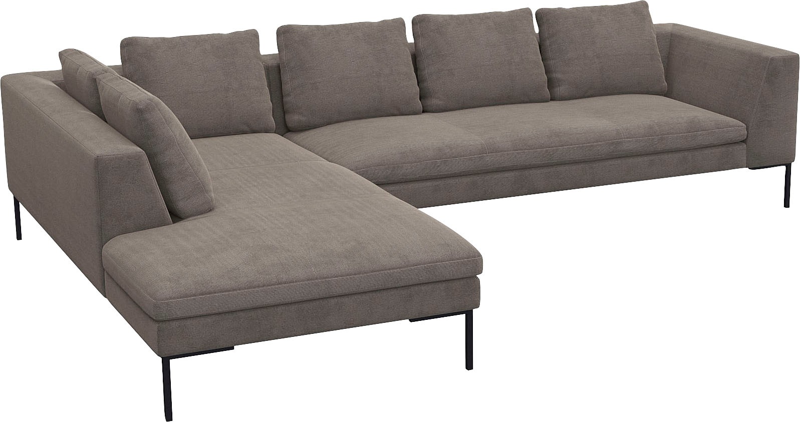 FLEXLUX Ecksofa »Loano, superbequemer Sitzkomfort durch Kaltschaum im Sitz, günstig online kaufen