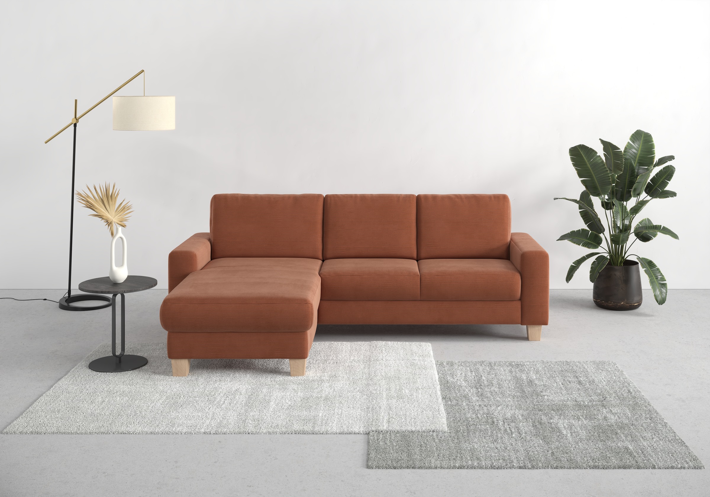 Home affaire Ecksofa »Summer L-Form« mit Recamiere, mit oder ohne Bettfunkt günstig online kaufen