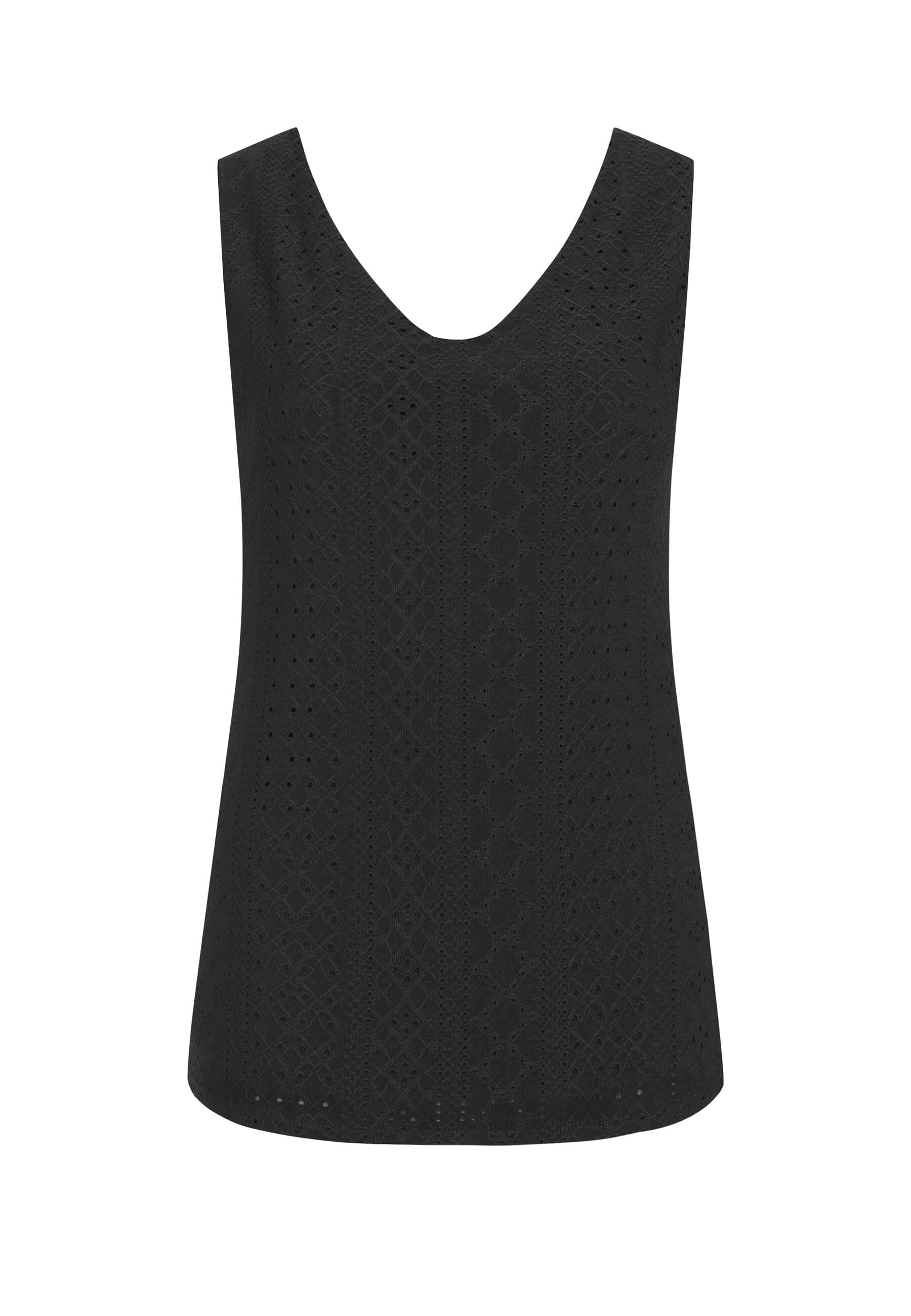 CLOUD 5IVE Klassische Bluse »CLOUD 5IVE Top mit Lochmuster und hinten offen in Wickeloptik«