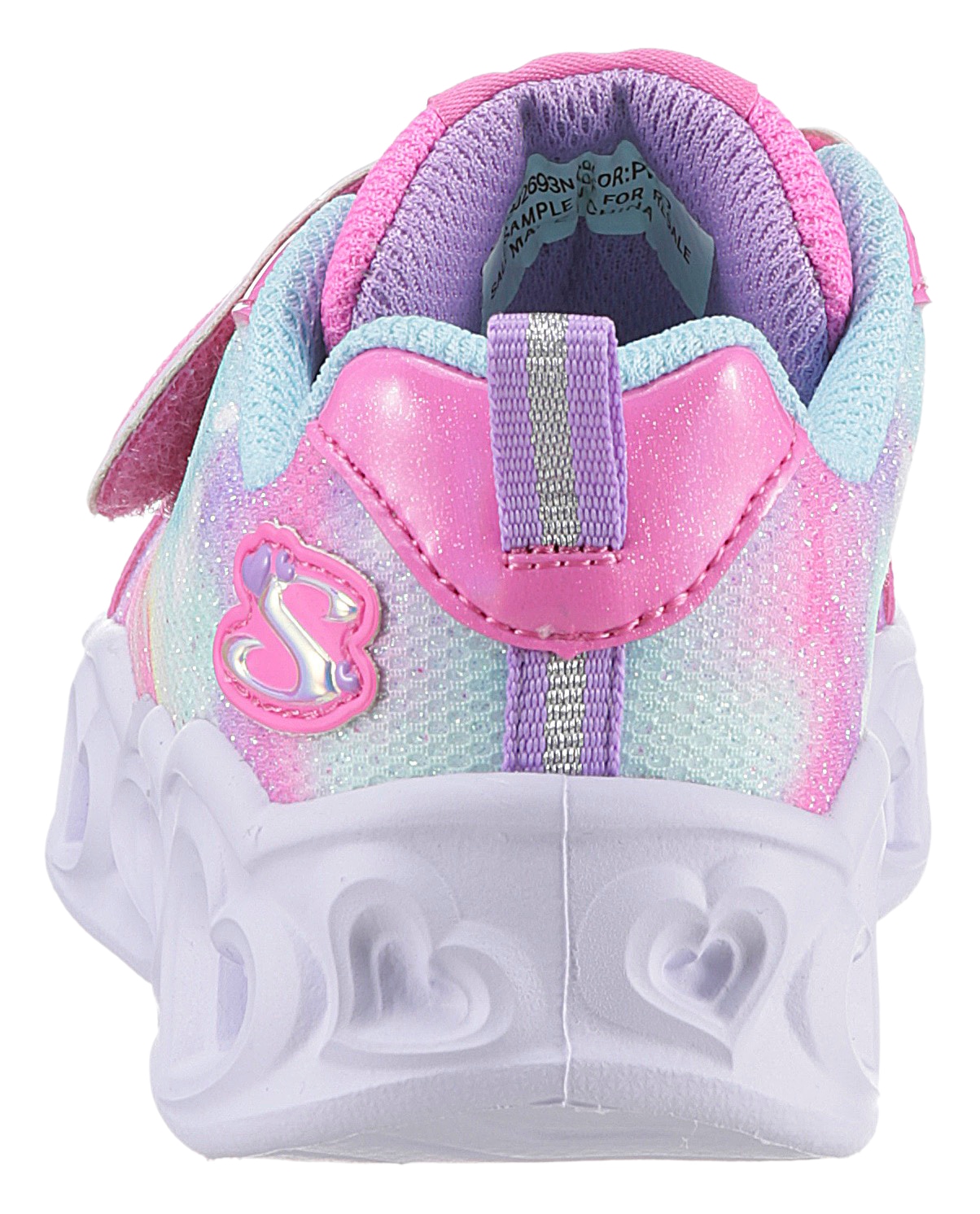 Skechers Lauflernschuh »Blinkschuh HEART LIGHTS - LOVIN REFLECTION«, Blink,-Klettschuh mit Herz-Applikation, Größenschablone zum Download