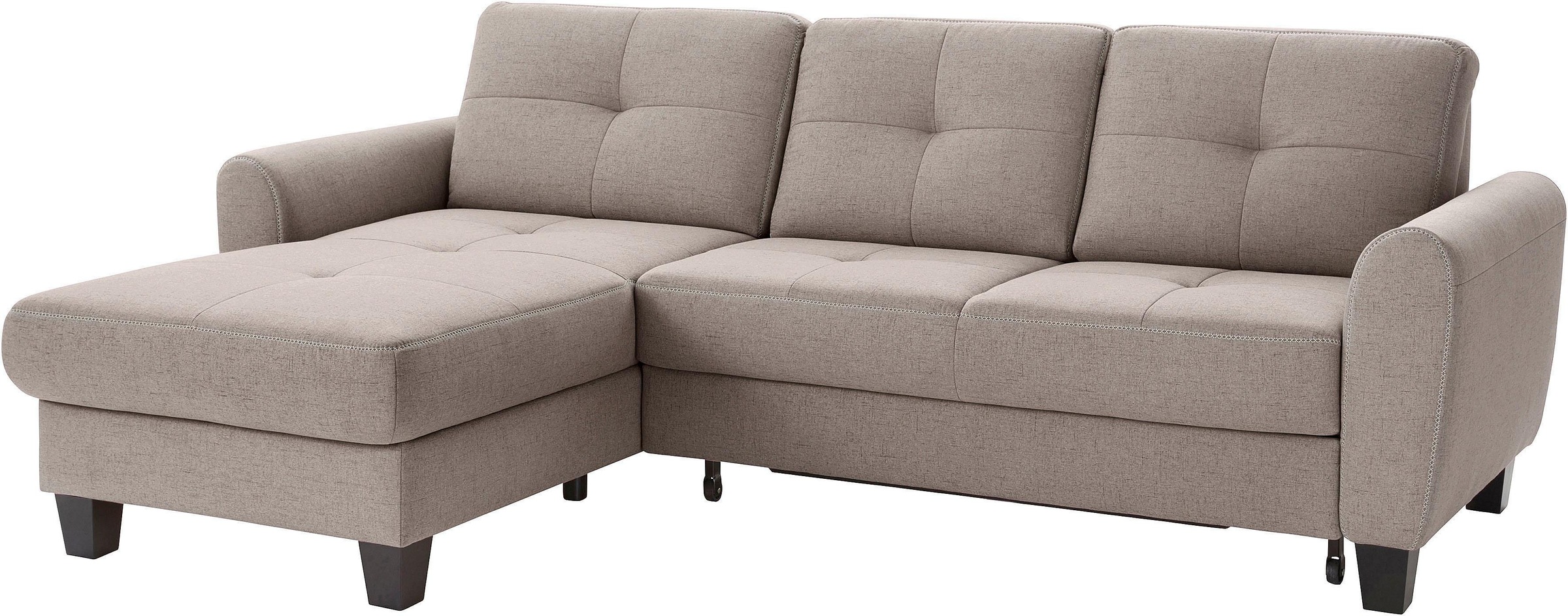 sit&more Ecksofa »Varese L-Form«, mit Federkern, wahlweise mit Bettfunktion und Stauraum