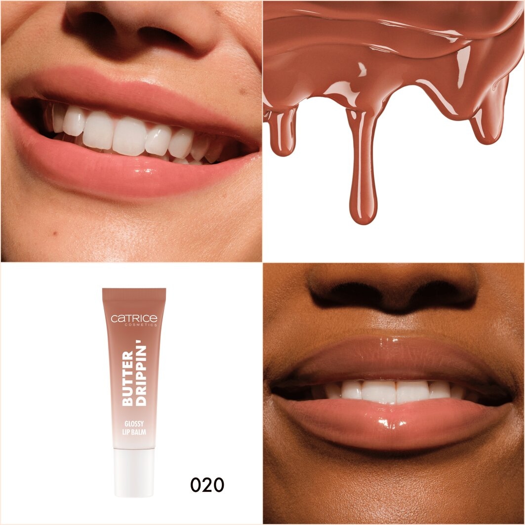 Catrice Lippenbalsam »Butter Drippin' Glossy Lip Balm«, (Set, 3 tlg.), Dezenter Farbakzent, geschmeidig, hochglänzend, spendet Feuchtigkeit.