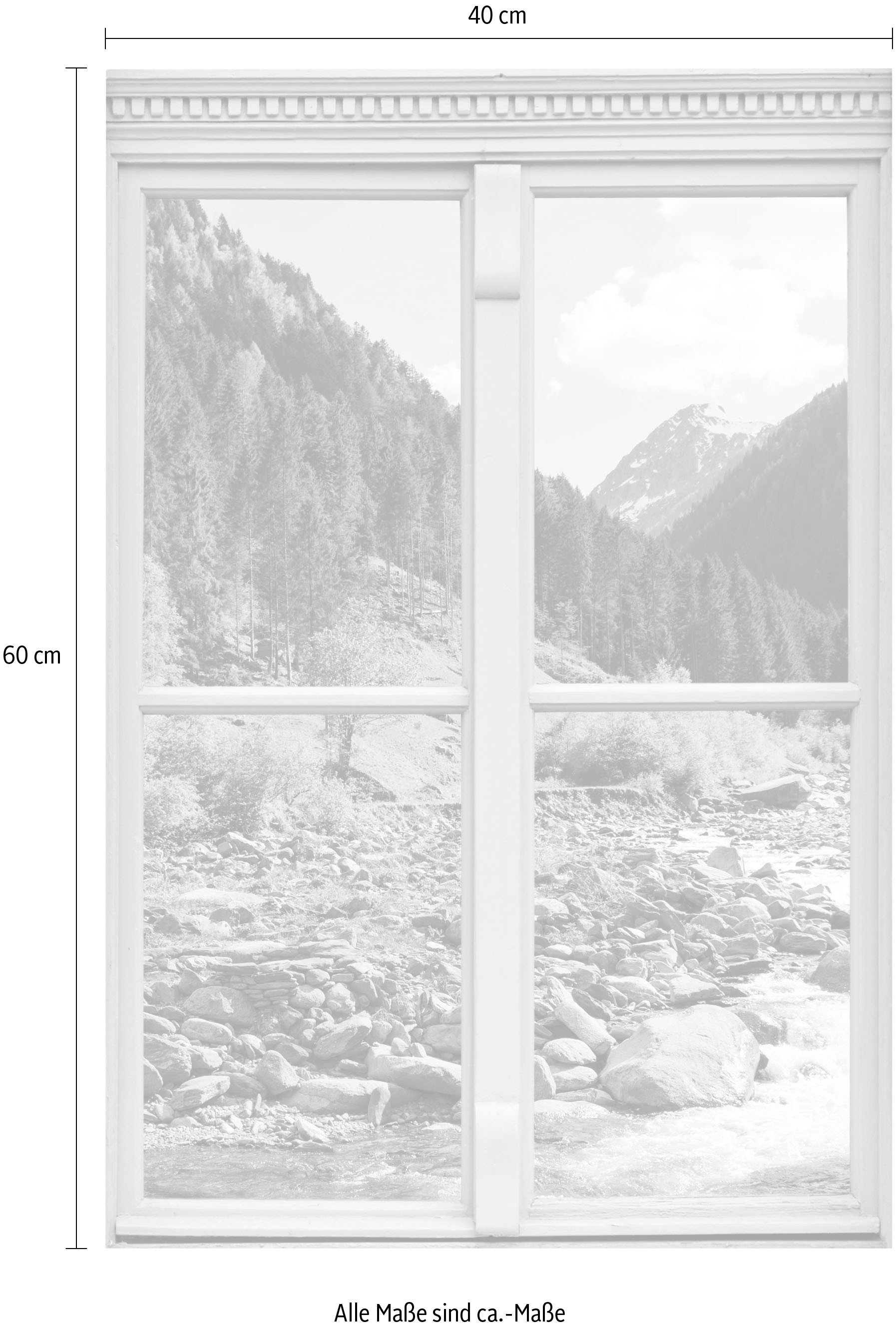 queence Wandsticker »Fluss im Wald« Wandsticker, Wandbild, selbstklebend, 3 günstig online kaufen