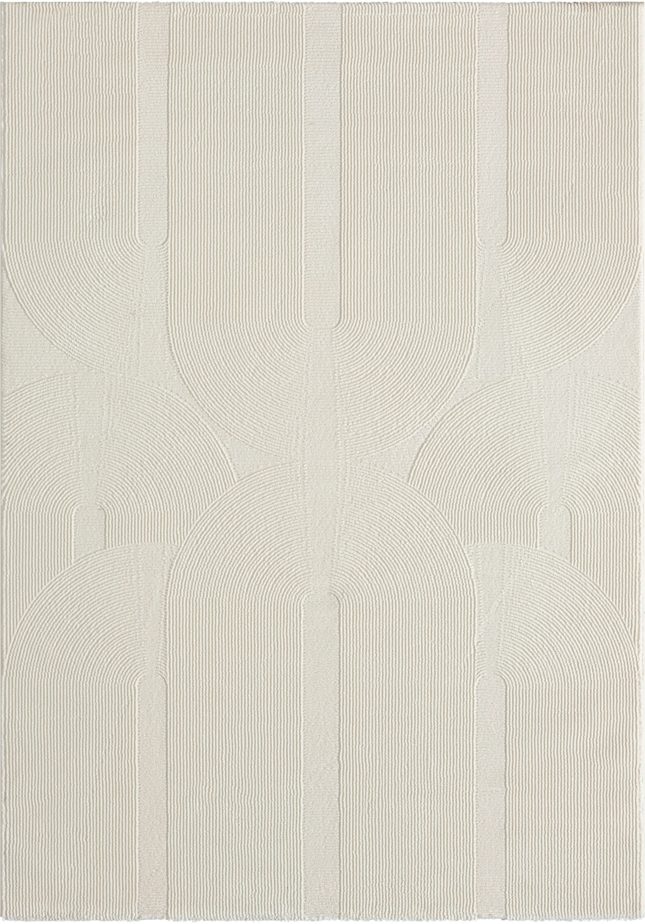 merinos Teppich »Sign 1904«, rechteckig, 12 mm Höhe, Hoch Tief Struktur, Geometrisch, 100% recyceltem Polyester, Wohnzimmer