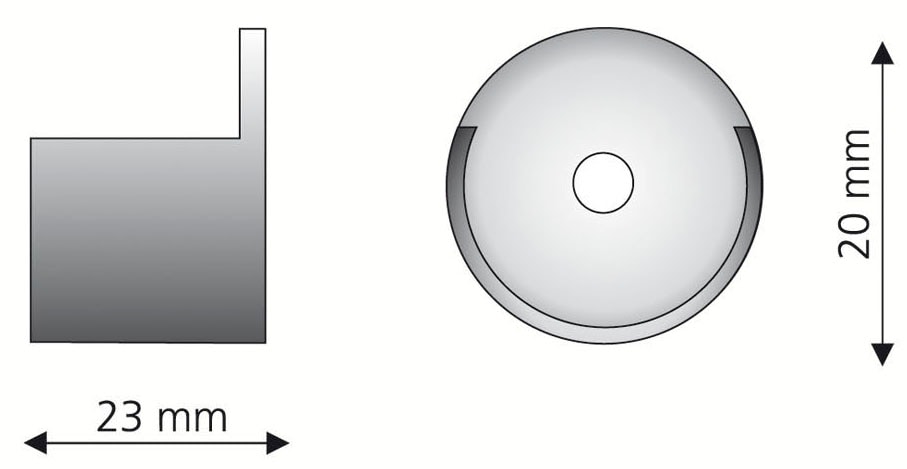 Liedeco Gardinenstangenhalter »Wandlager, Wandhalter für 16 mm Gardinenstangen "Skandinavia"« Halter, Wandlager für Stangen 16 mm