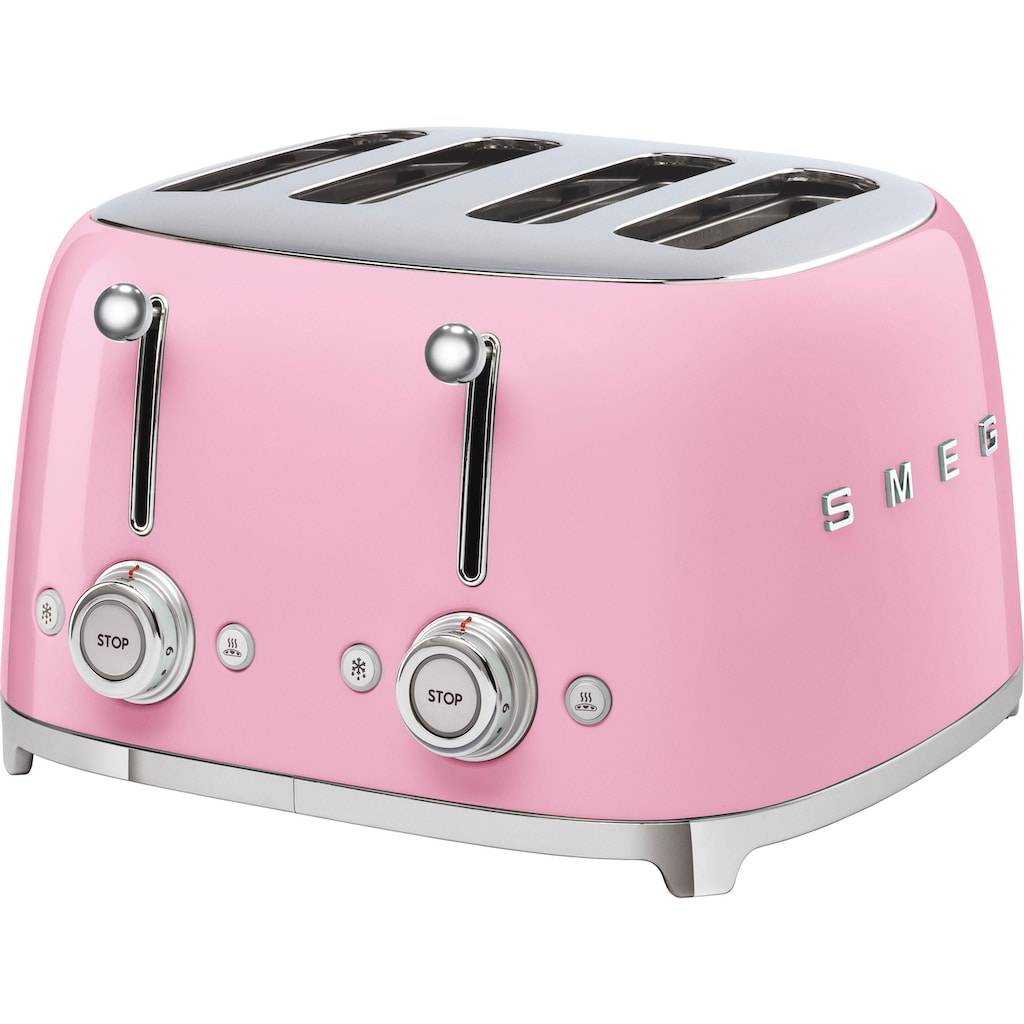 Smeg Toaster »TSF03PKEU«, 4 kurze Schlitze, 3000 W