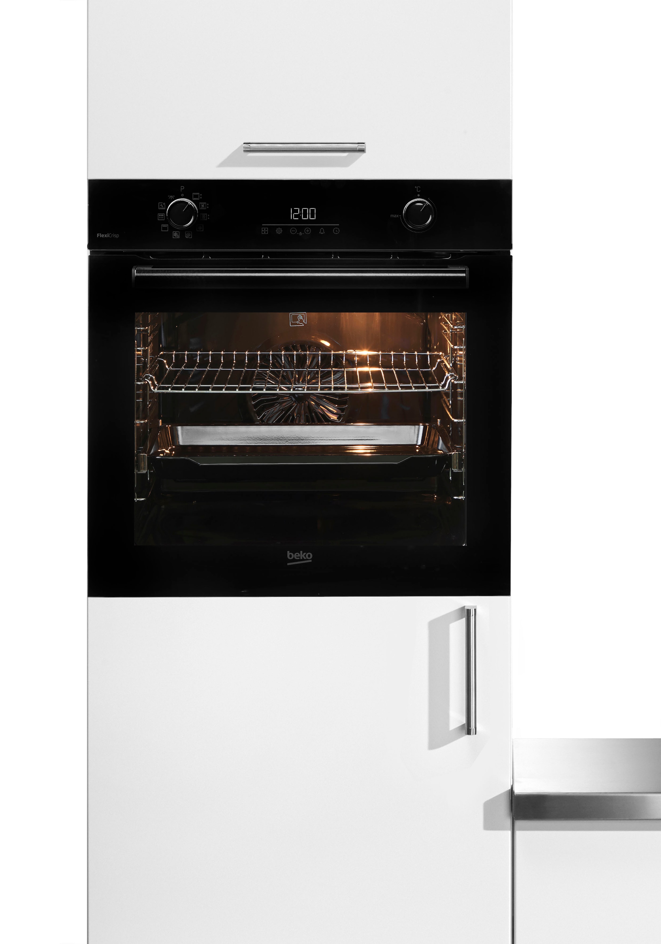 BEKO Einbaubackofen  »BBIM17300BMPEF«, mit 1-fach-Teleskopauszug, Pyrolyse-Selbstreinigung