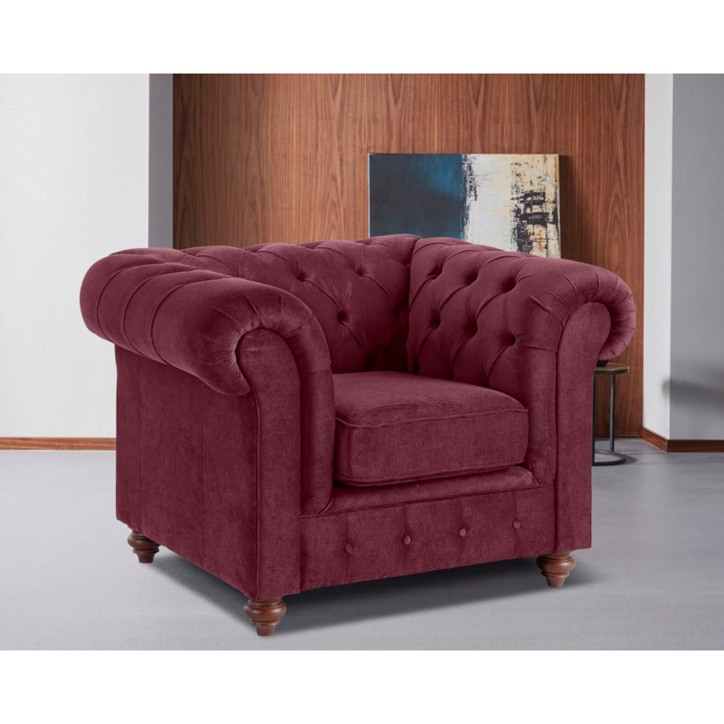 Home affaire Sessel »Chesterfield B/T/H: 105/69/74 cm«