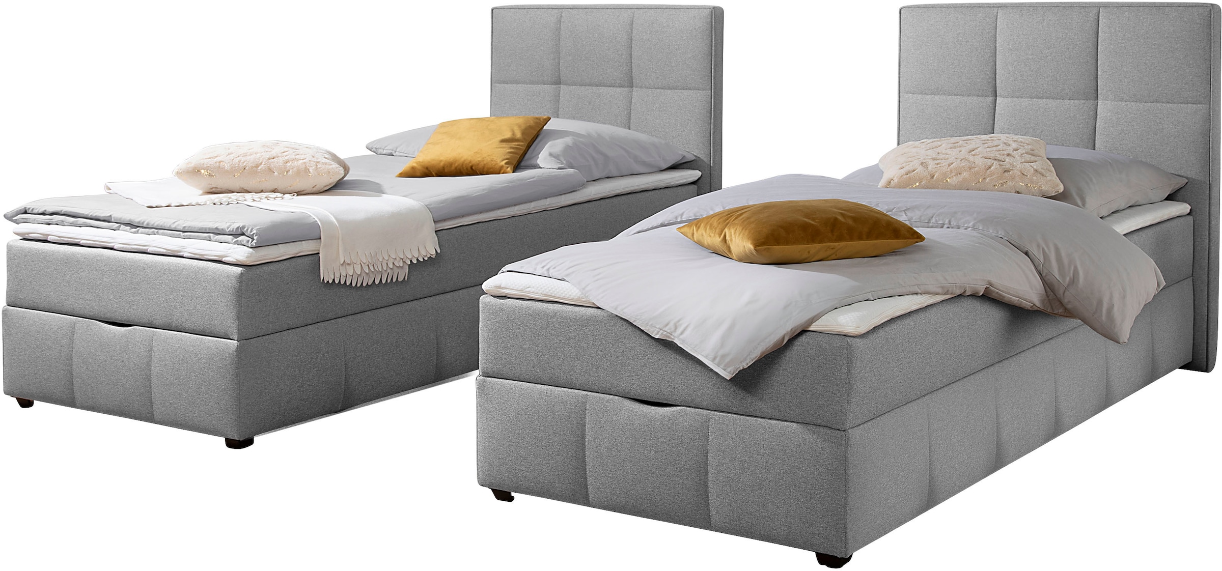 Home affaire Boxbett »Niemes« Boxbett mit Bettkasten, inkl. Topper