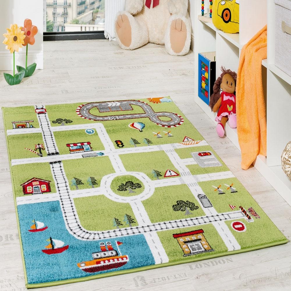 Paco Home Kinderteppich »ECE Straße 994«, rechteckig, 14 mm Höhe, Kurzflor, Straßen-Spiel ...